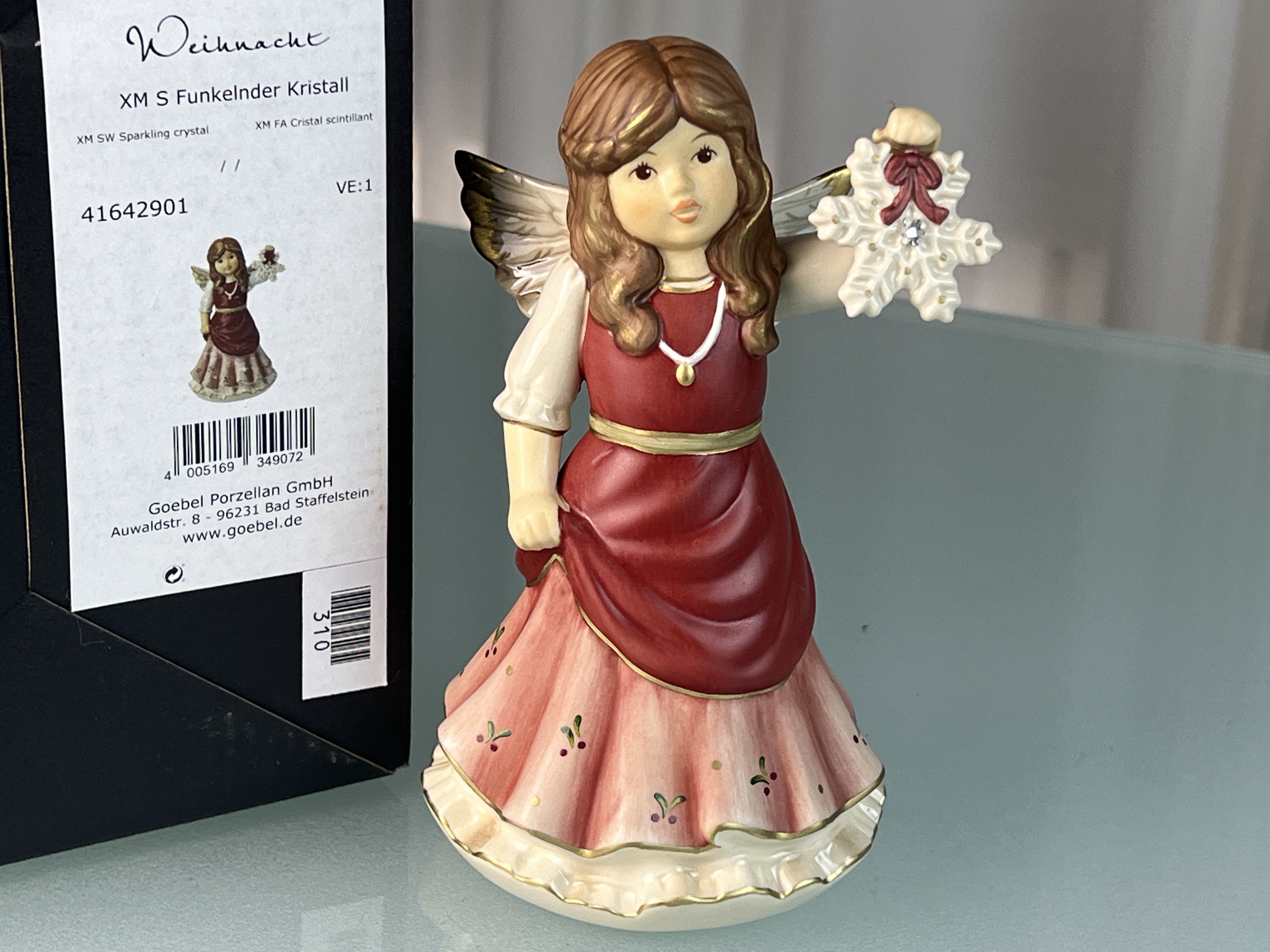 Goebel Figur Engel Spieluhr funkelnder Kristall 15 cm. 1 Wahl. Top Zustand  