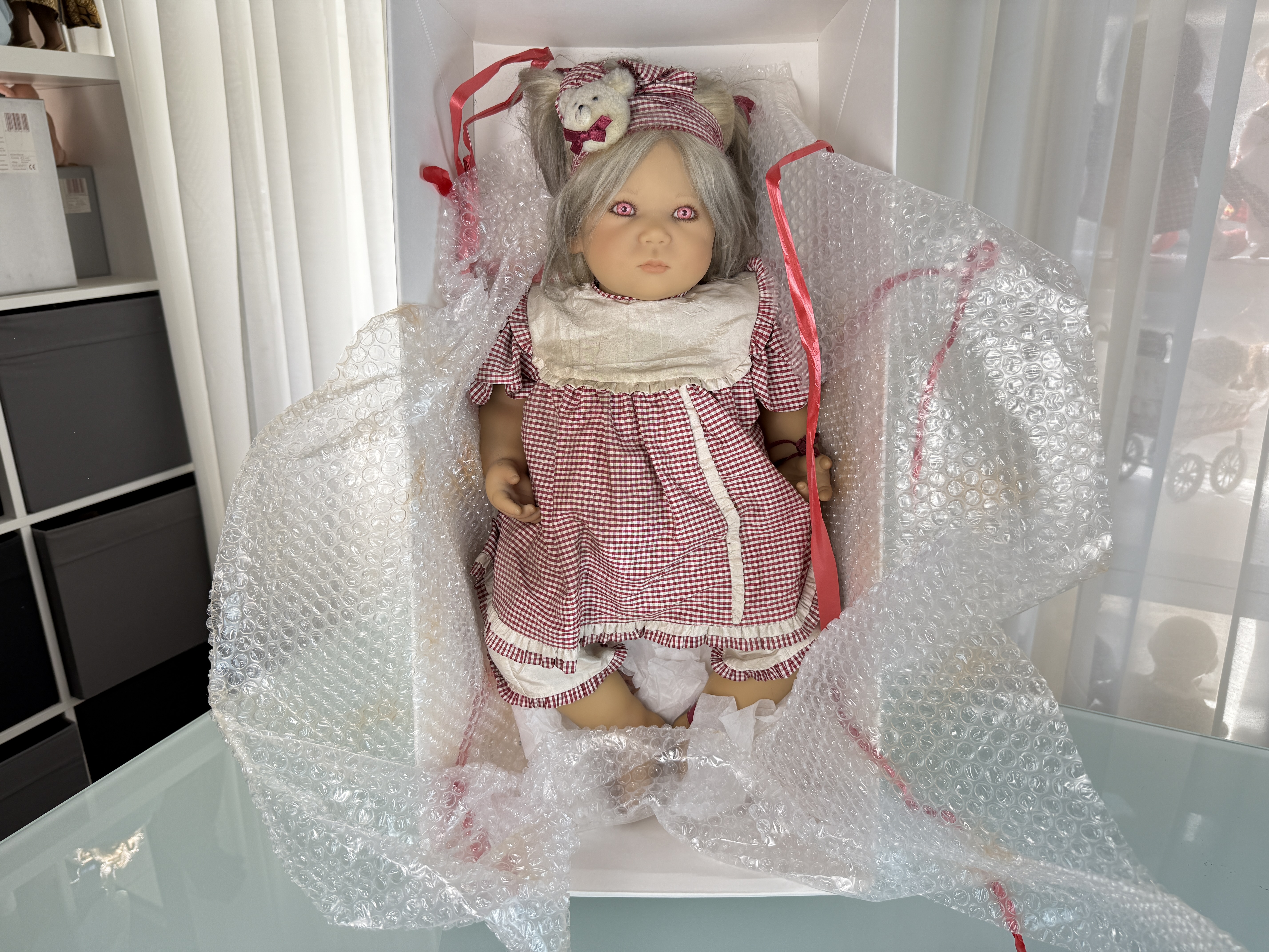 Künstlerpuppe Annette Himstedt Puppe Baby Lieschen 55 cm.  Top Zustand