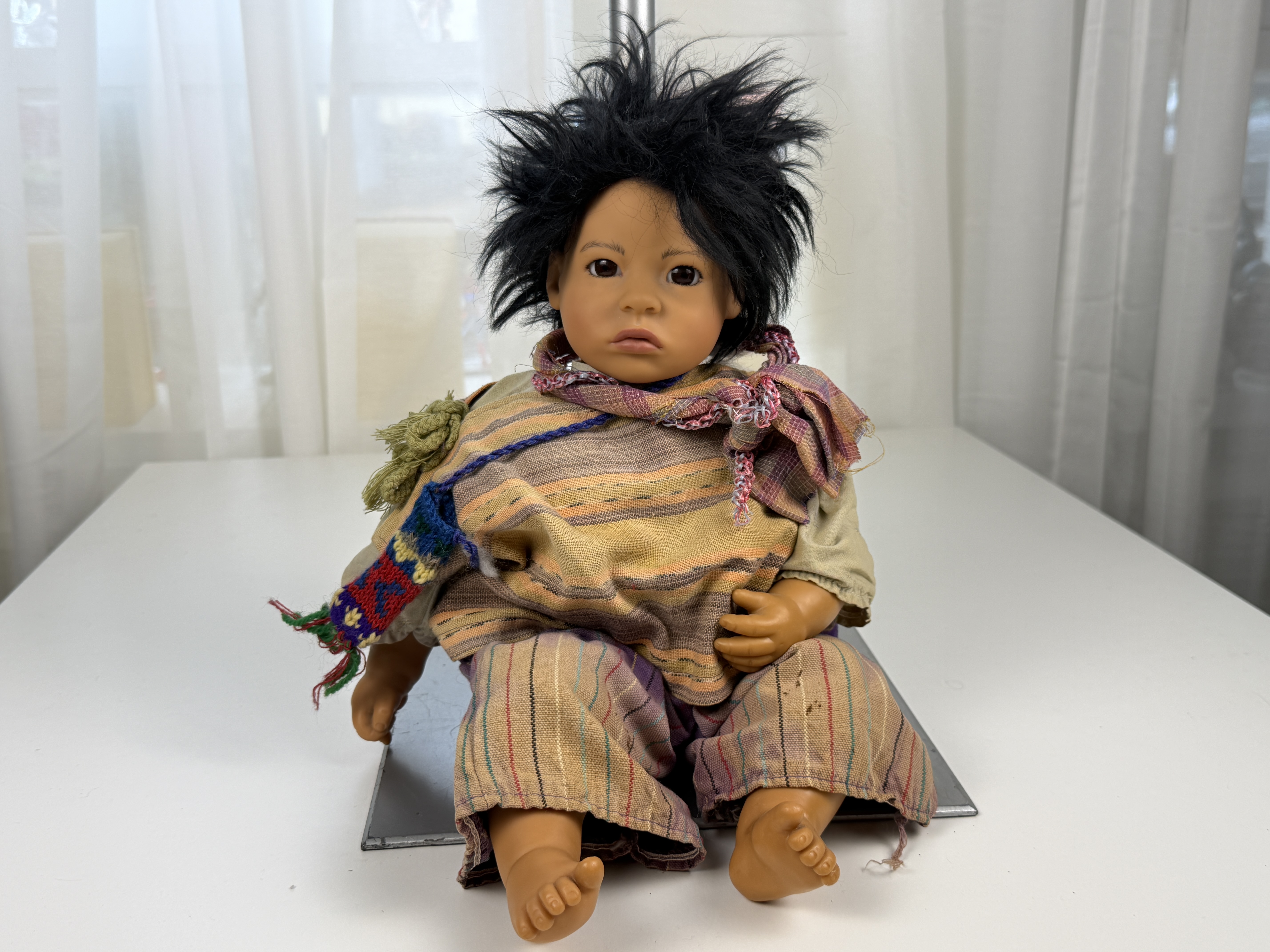 Künstlerpuppe Götz Karin Schmidt Vinyl Puppe 42 cm. Top Zustand