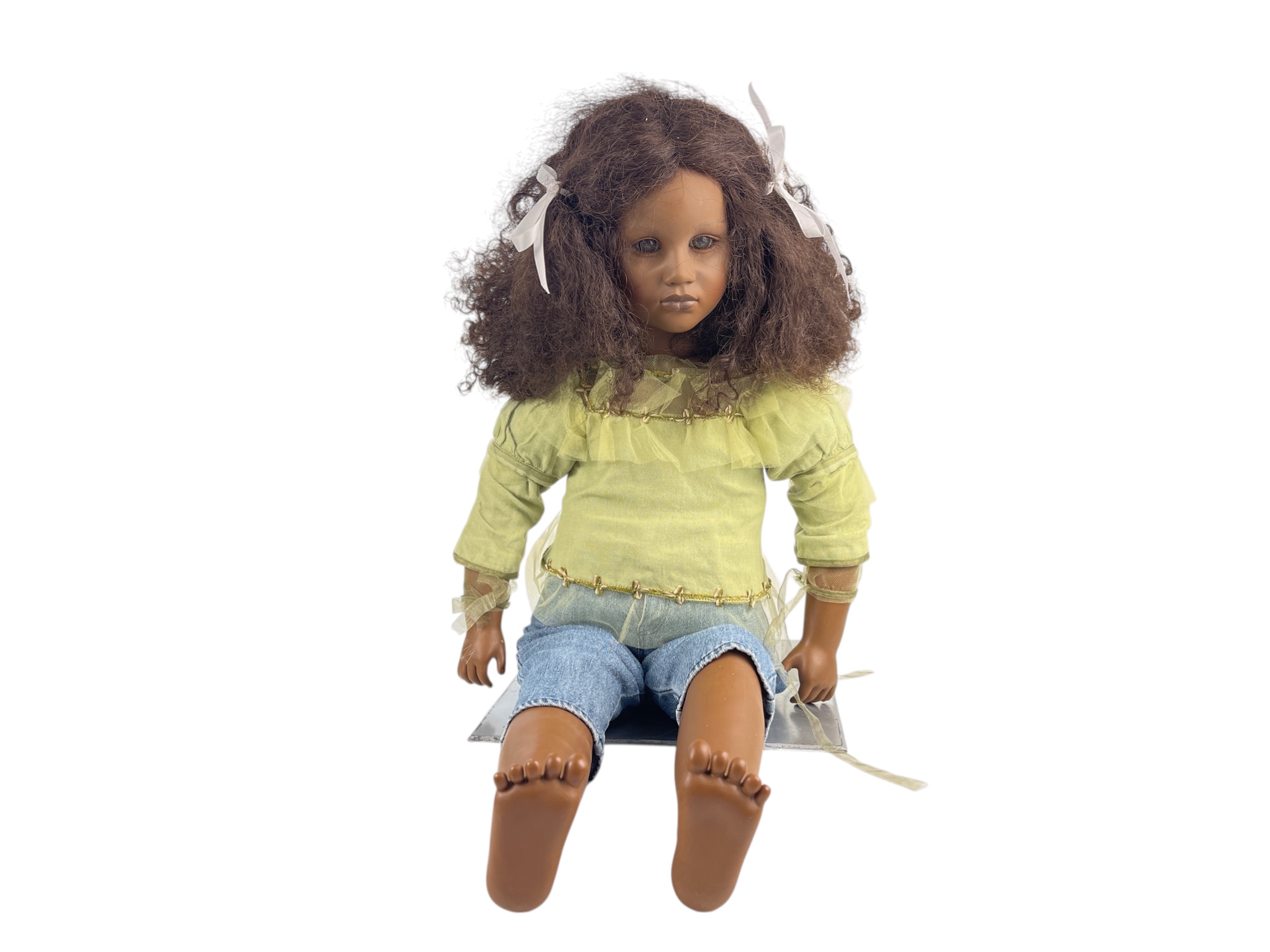  Annette Himstedt Künstlerpuppe Vinyl Puppe Fatou 60 cm. Top Zustand  