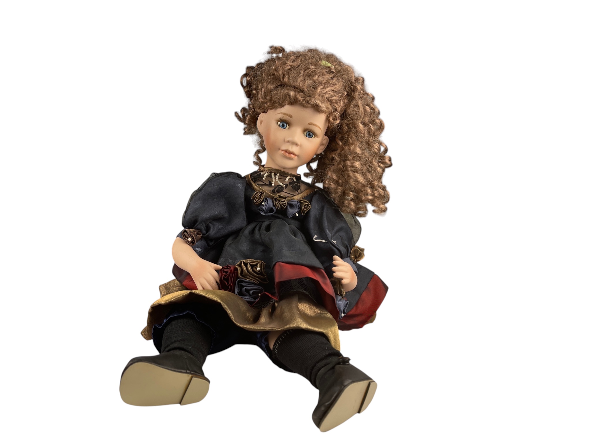 Künstlerpuppe Porzellan Puppe 52 cm Zustand Siehe Fotos