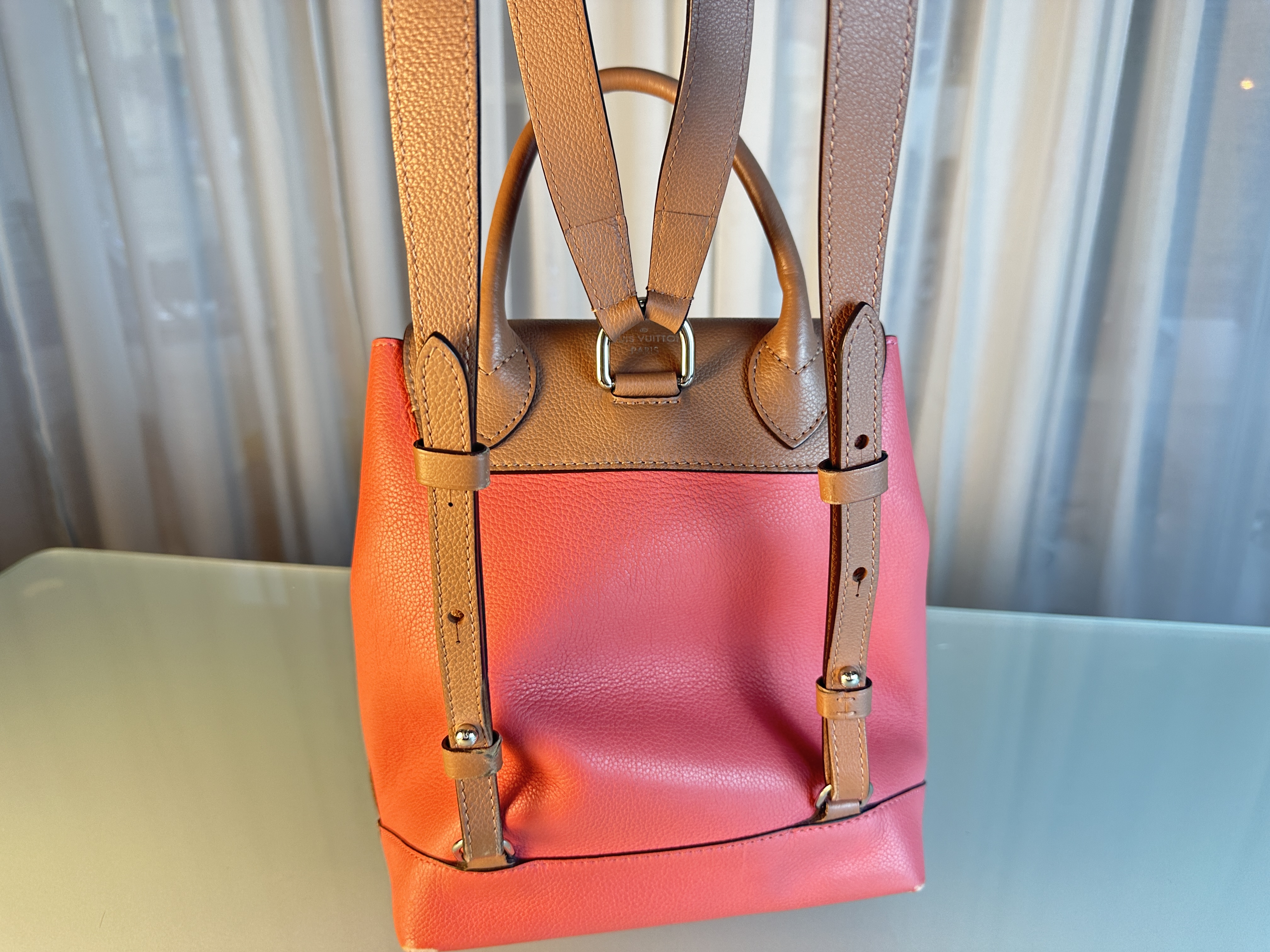  Louis Vuitton rock Me Rucksack aus Kalbsleder Rosa Original DU2126 Top Zustand siehe Bilder 