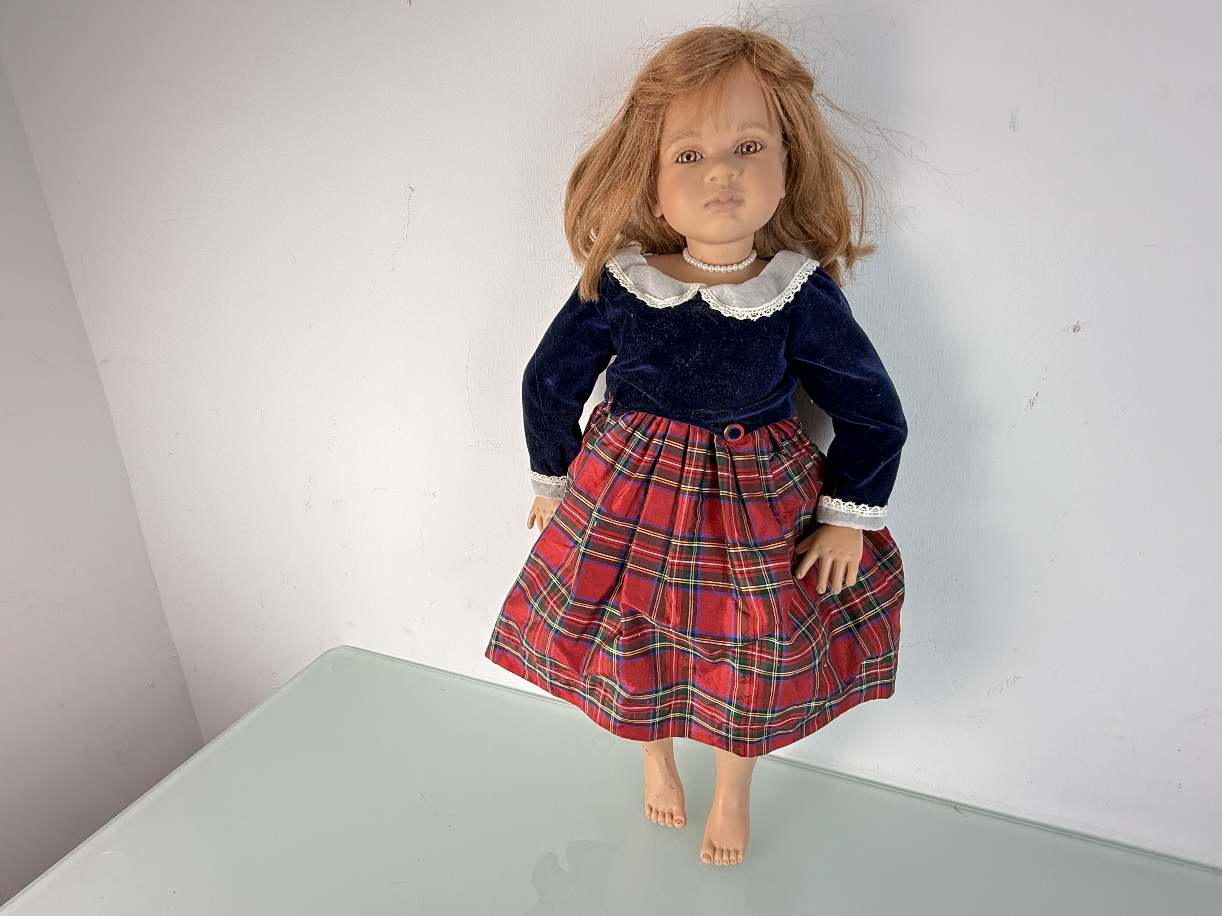 Künstlerpuppe Ruth Treffeisen Vinyl Puppe 70 cm. Top Zustand  