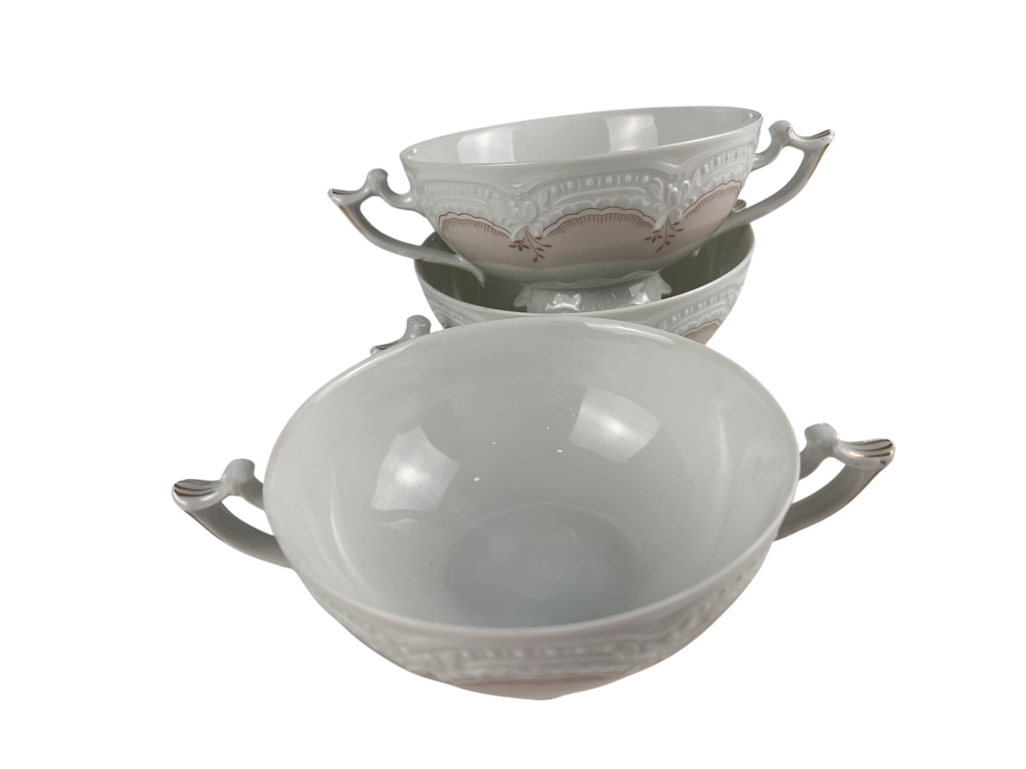  Hutschenreuther Porzellan  Suppenschalen 3 Stück je 6 x 11 cm. Top Zustand.  