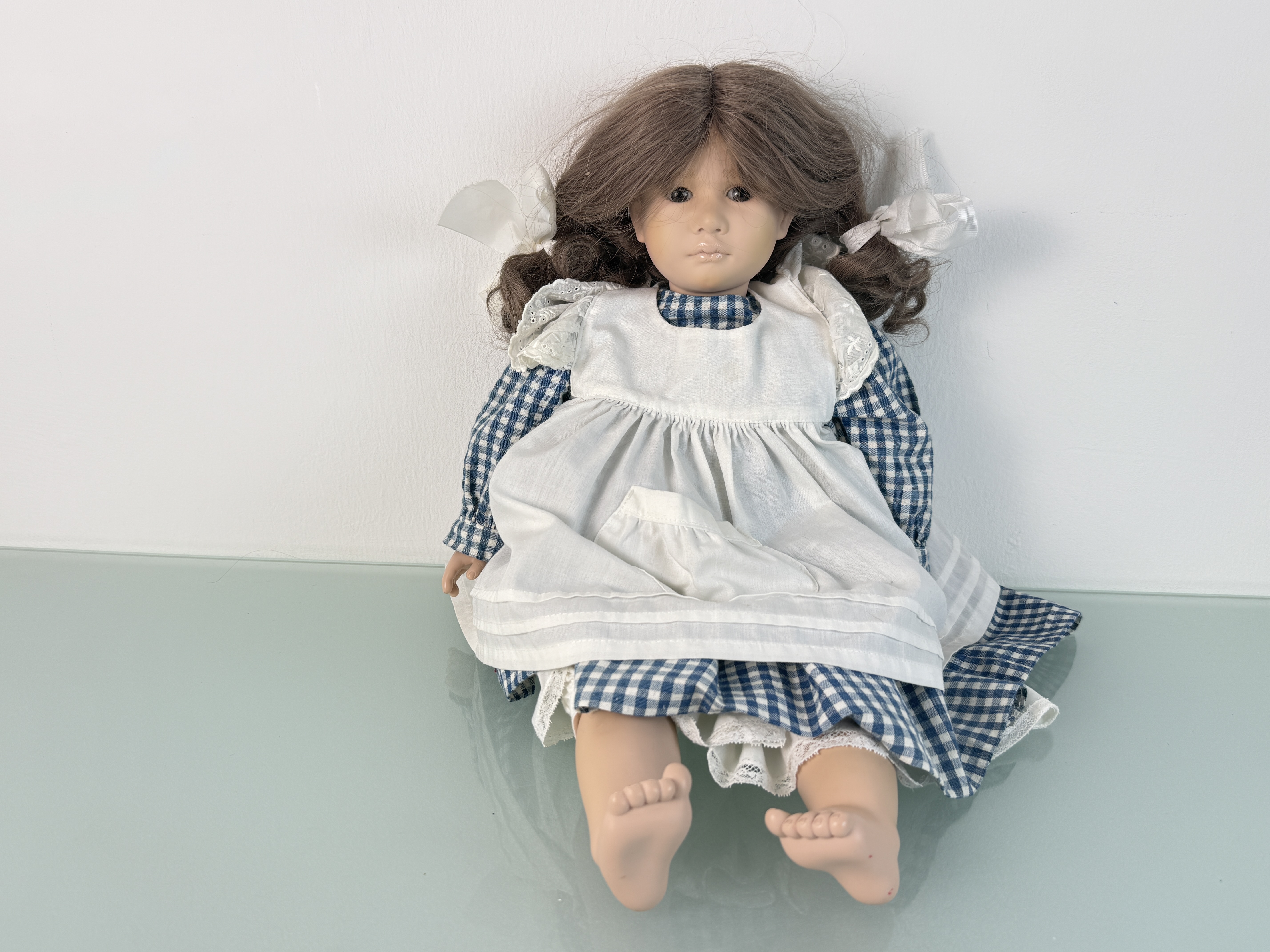 Künstlerpuppe Ruth Treffeisen Vinyl Puppe 50 cm. Top Zustand  