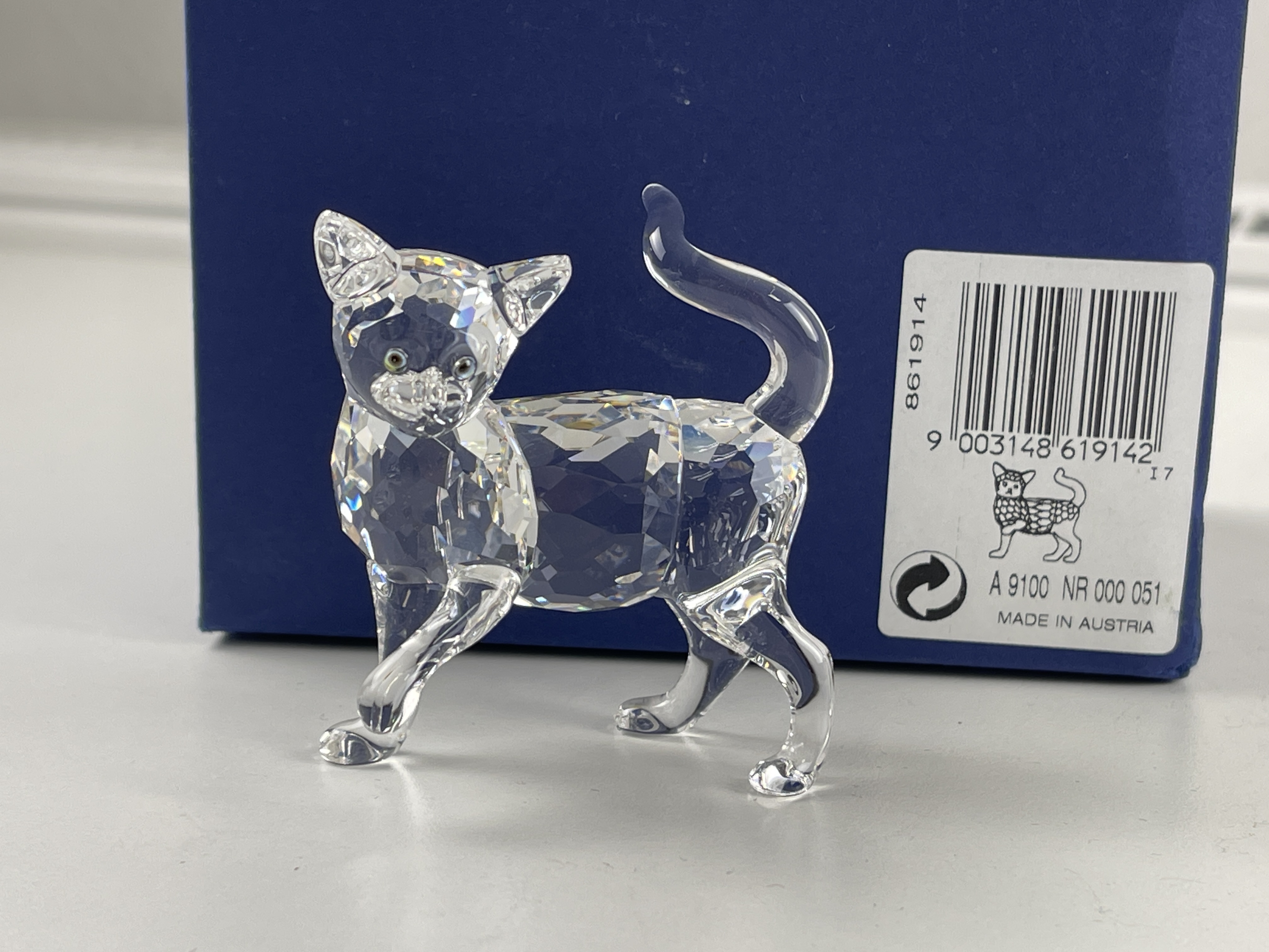 Swarovski Figur 861914 Katze Katzenmutter 6 cm. Kiste & Zertifikat - Top Zustand 