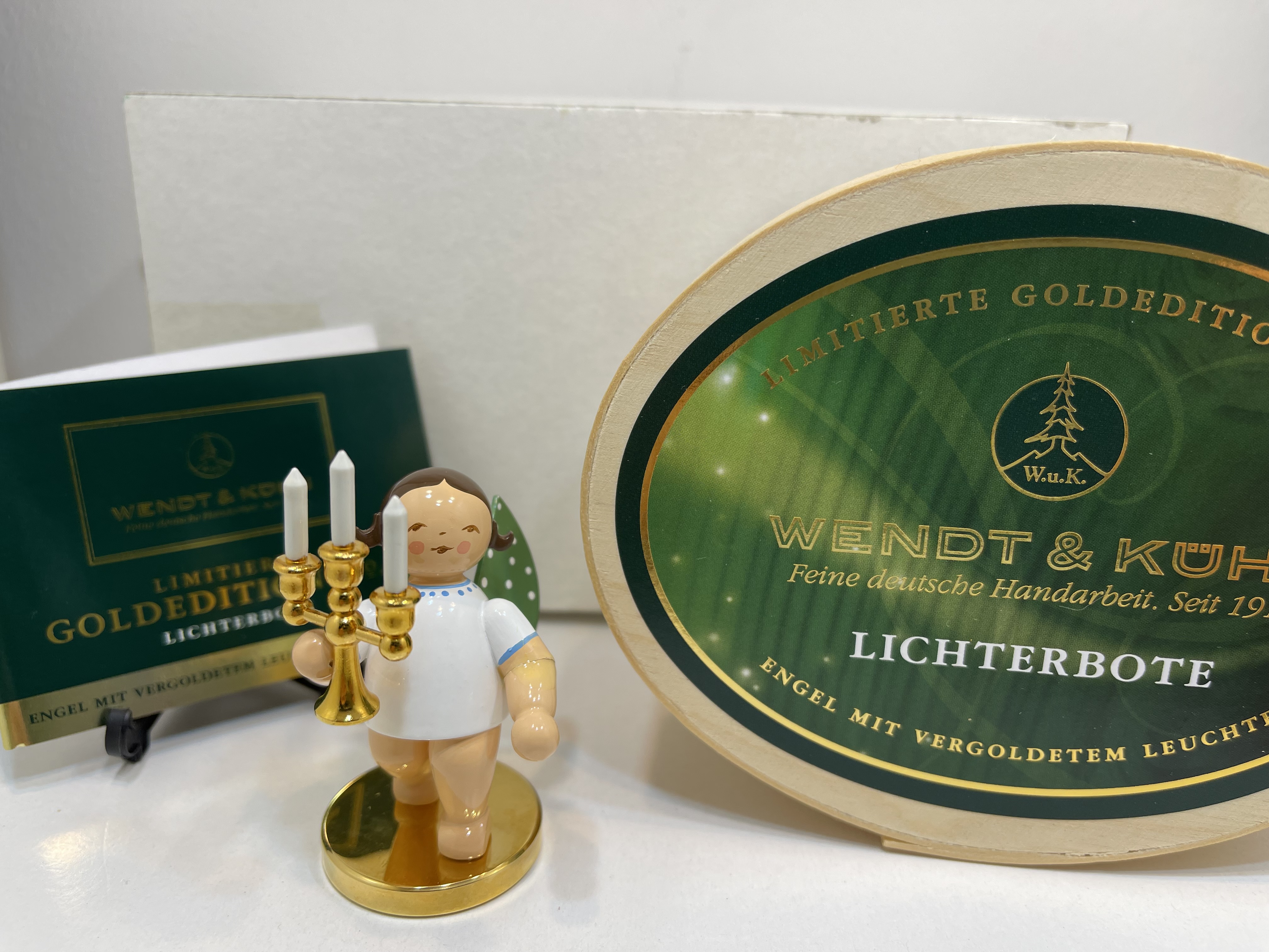 Wendt und Kühn Erzgebirge Figur Engel 6,5 cm. Limitiert 2011 + OVP - Zustand siehe Fotos