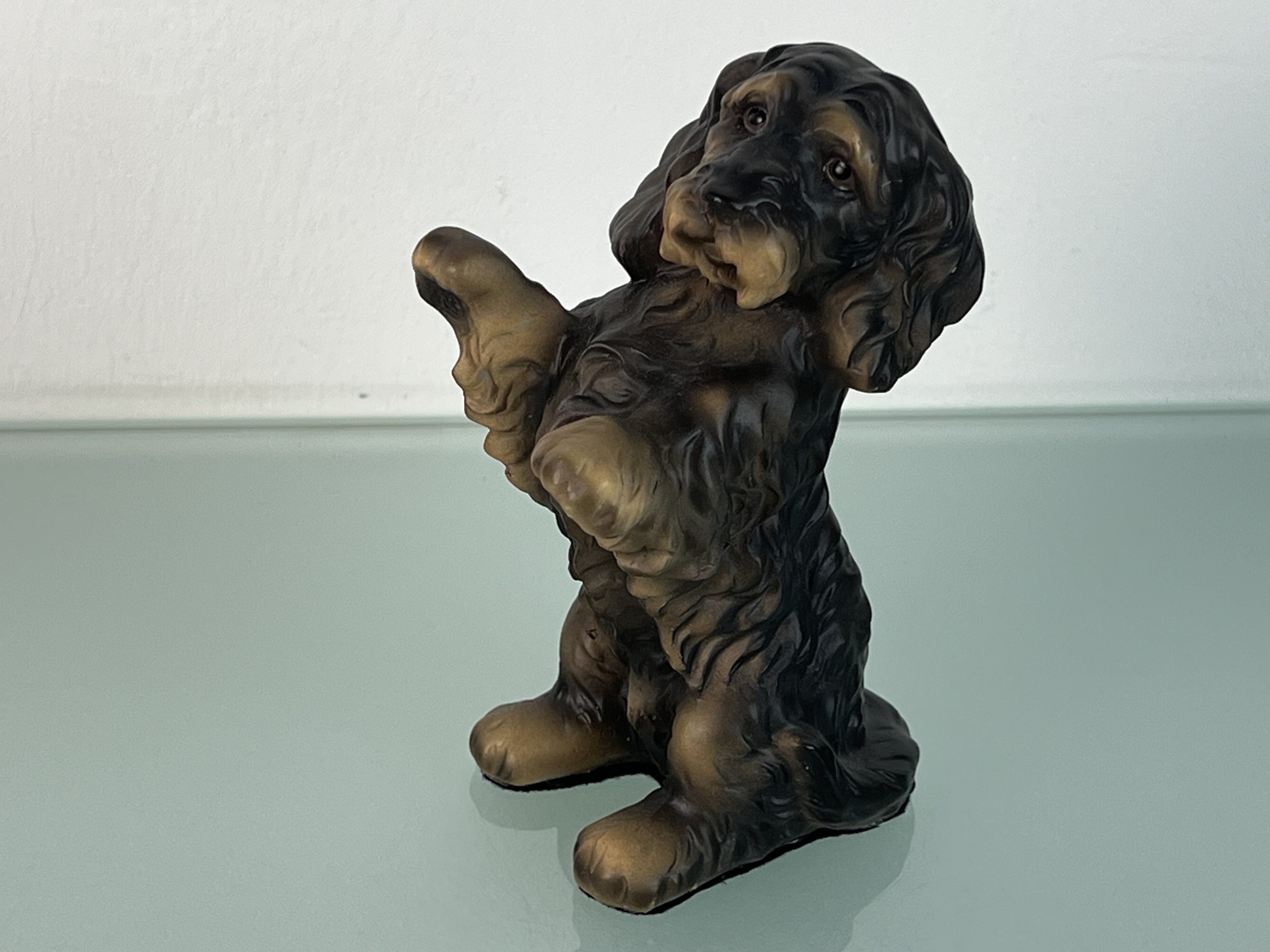 Sammler Figur aus Kunststoff Rauhaardackel 15 cm. Top Zustand