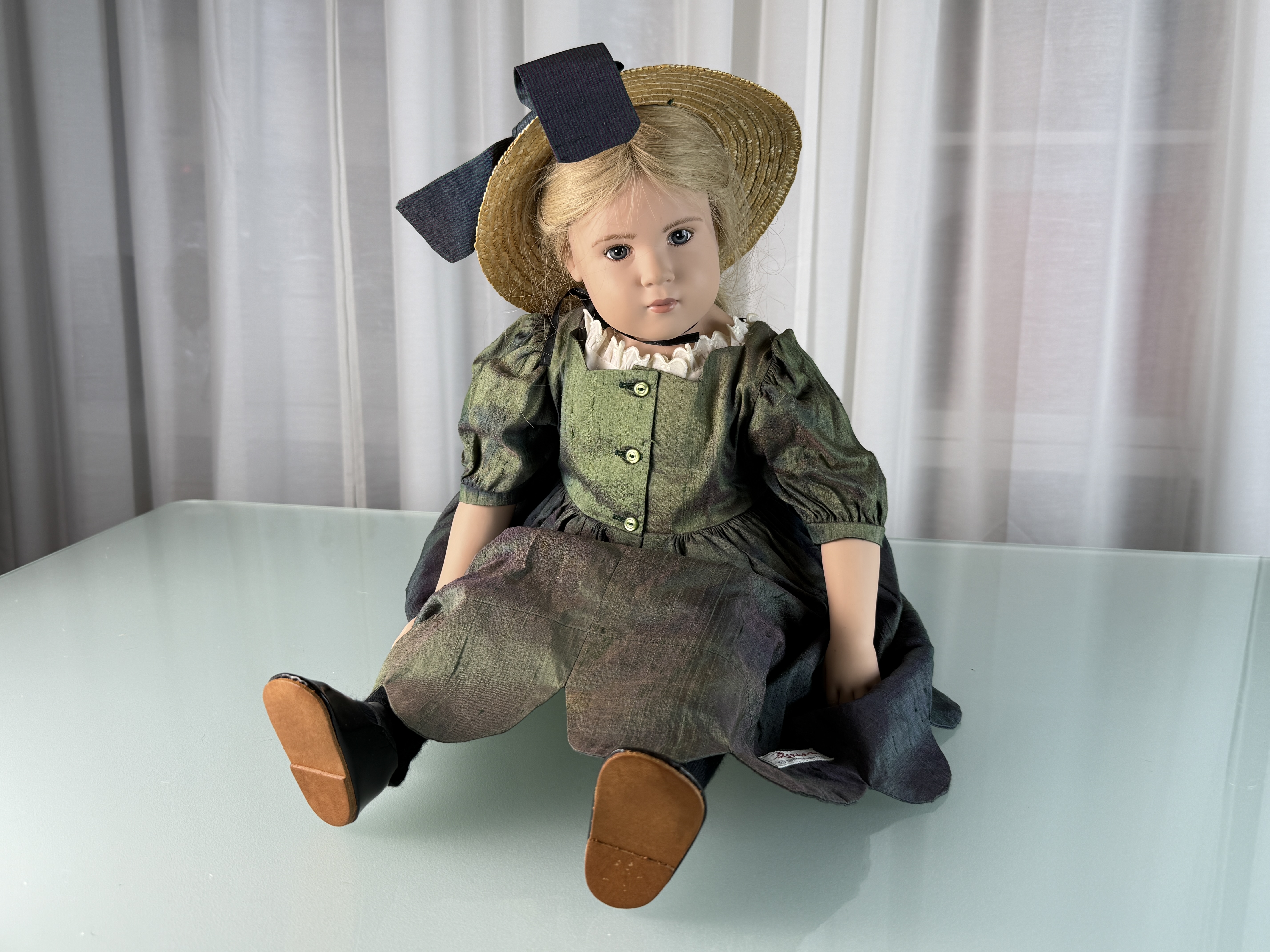 Künstlerpuppe Sigikid Sabine Esche Vinyl Puppe 62 cm. Top Zustand