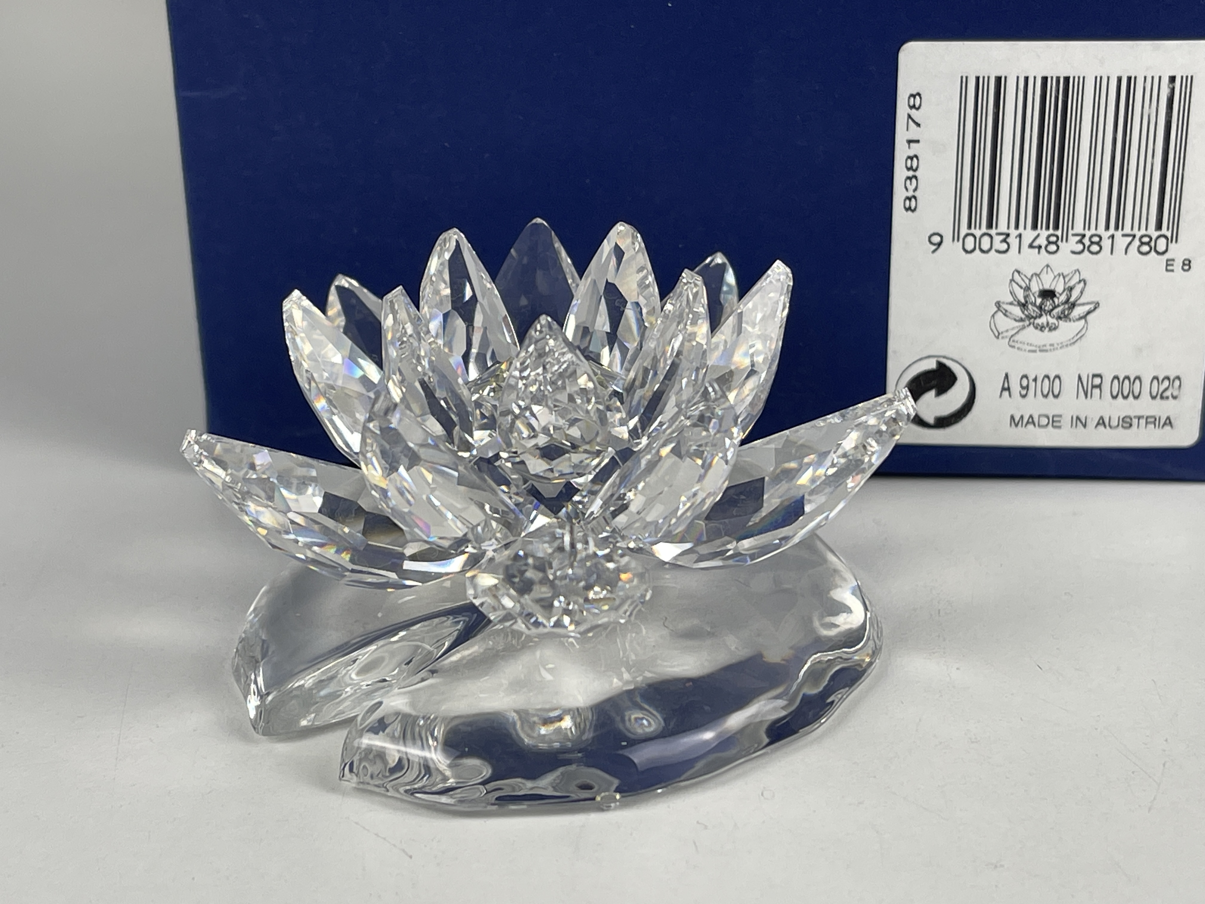 Swarovski Figur 838178 Wasserlillie Seerose 7 cm. Ovp & Zertifikat Top Zustand 