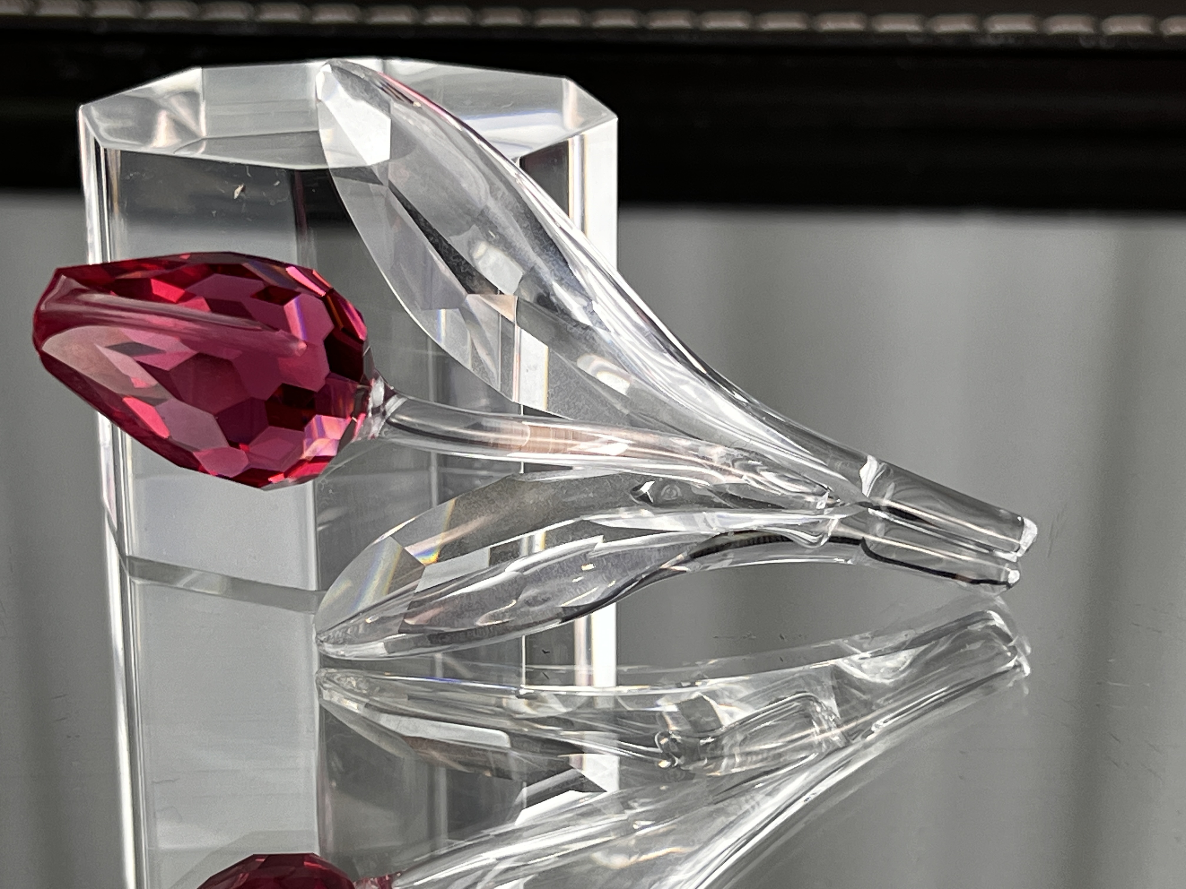 Swarovski Figur 681333 Große Tulpe Rosa 9 cm. - Top Zustand  
