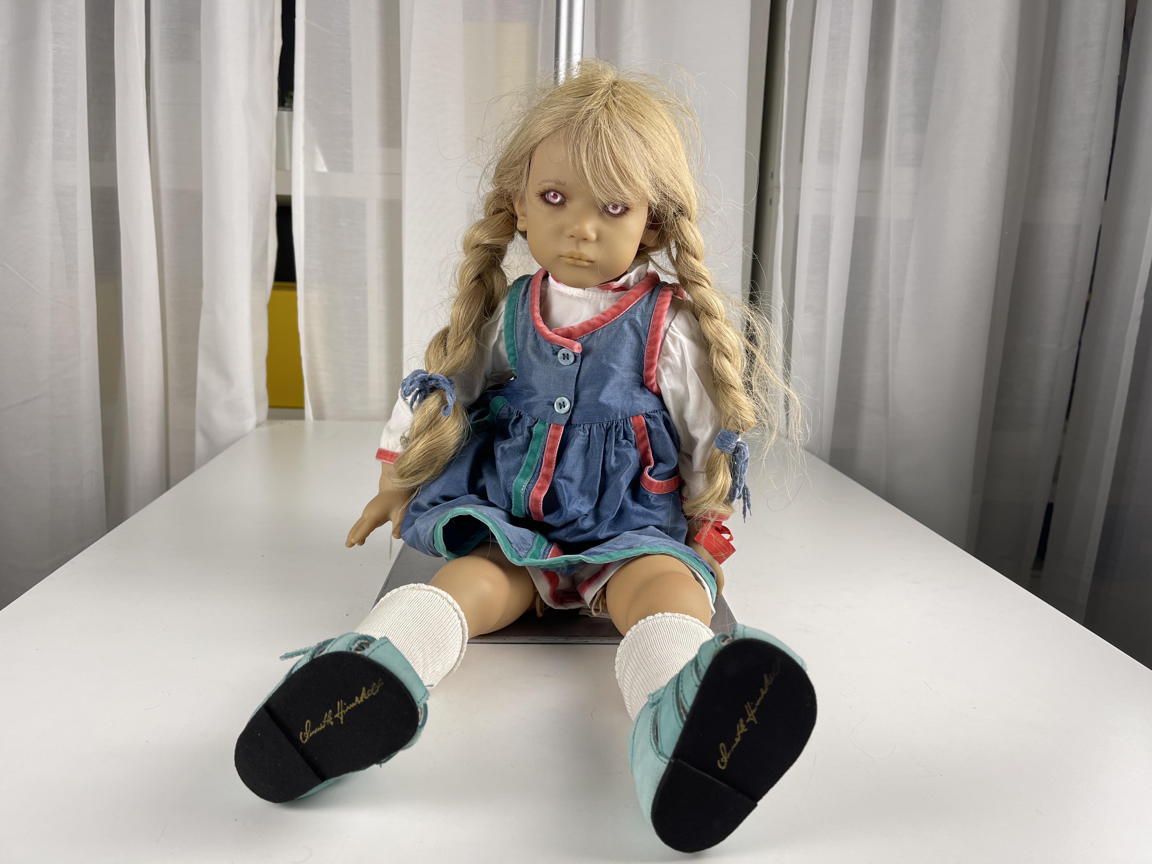 Annette Himstedt Puppe Mädchen Vinyl Üllwa 63 cm. Top Zustand  