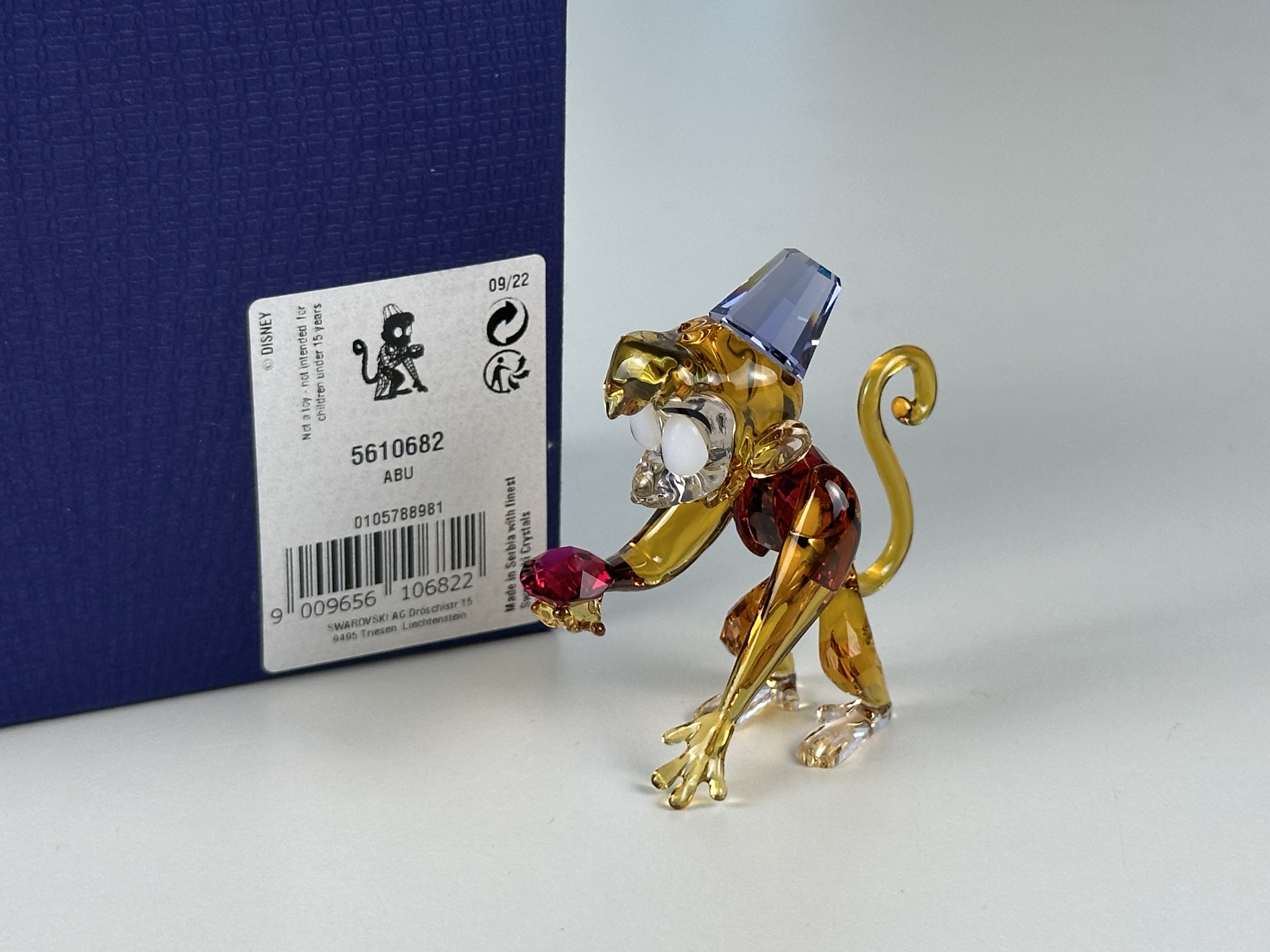 Swarovski Figur 5610682 Aladin Affe Abu 5,2 x 2,6 x 6,2 cm Neuware