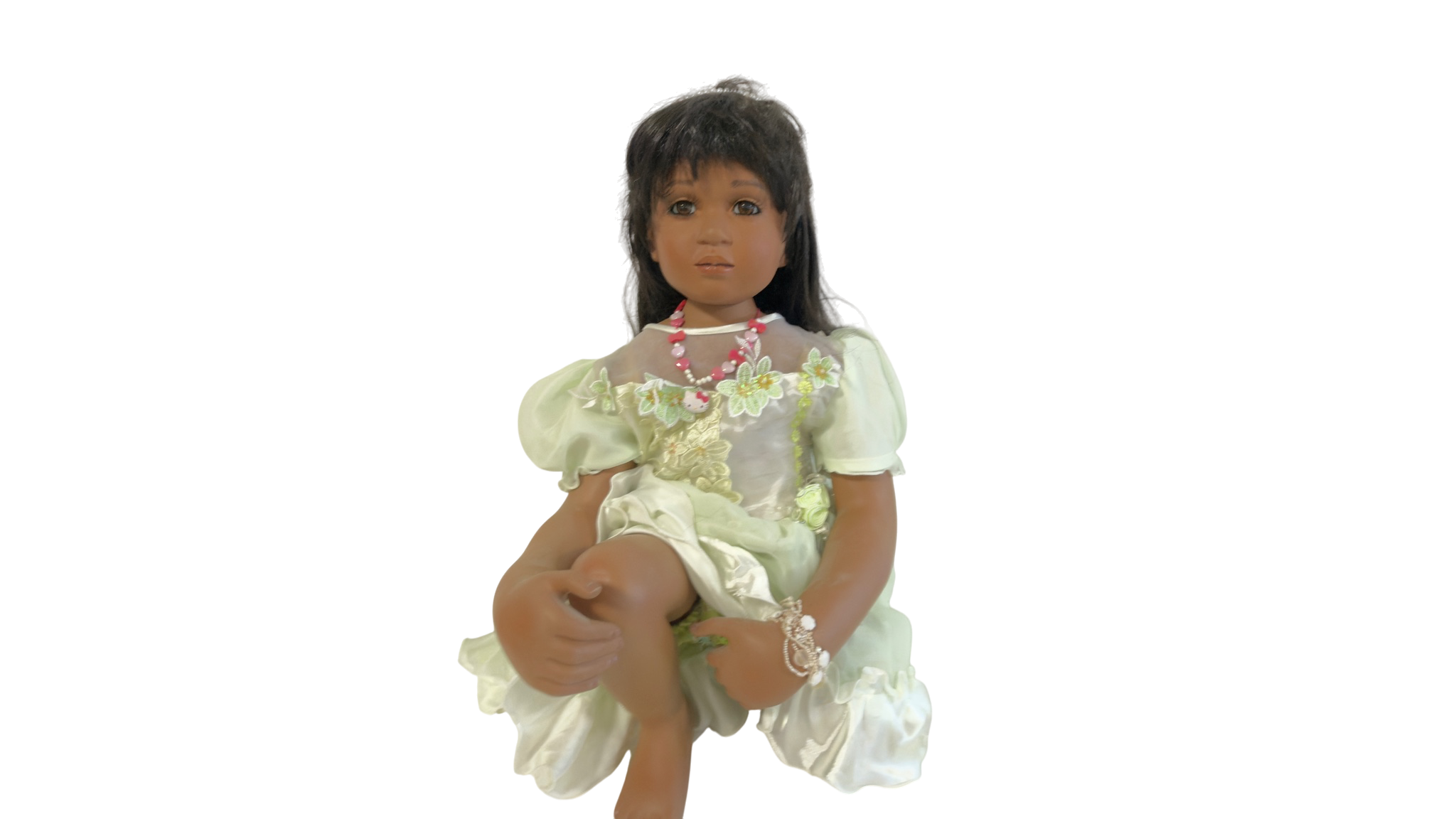  Künstlerpuppe Pamela Erff Porzellan Puppe 55 cm Zustand Gut, siehe Fotos 