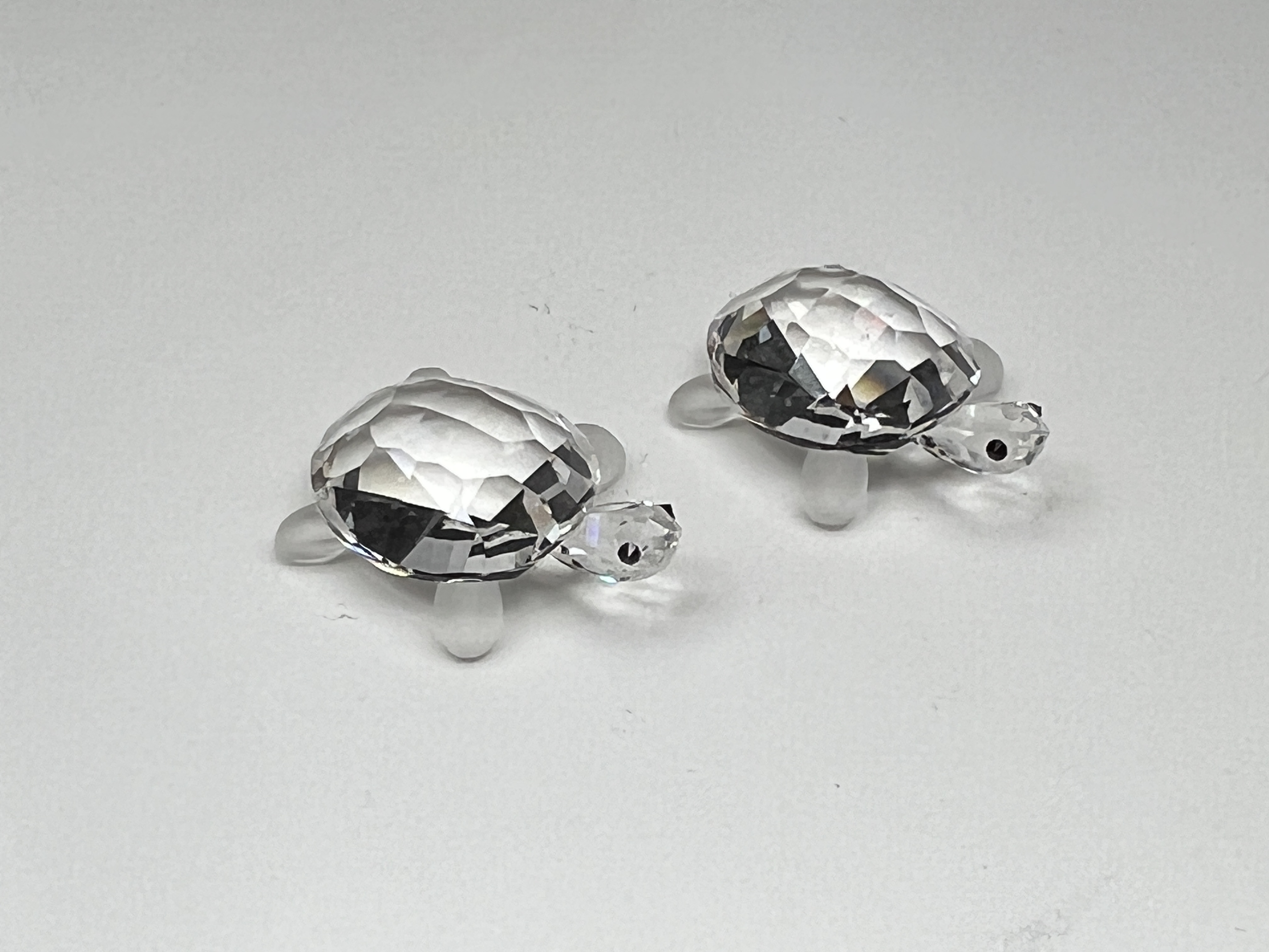 Swarovski Kristall 220960 Figur 2 Schildkröten je 2,6 cm. Top Zustand  