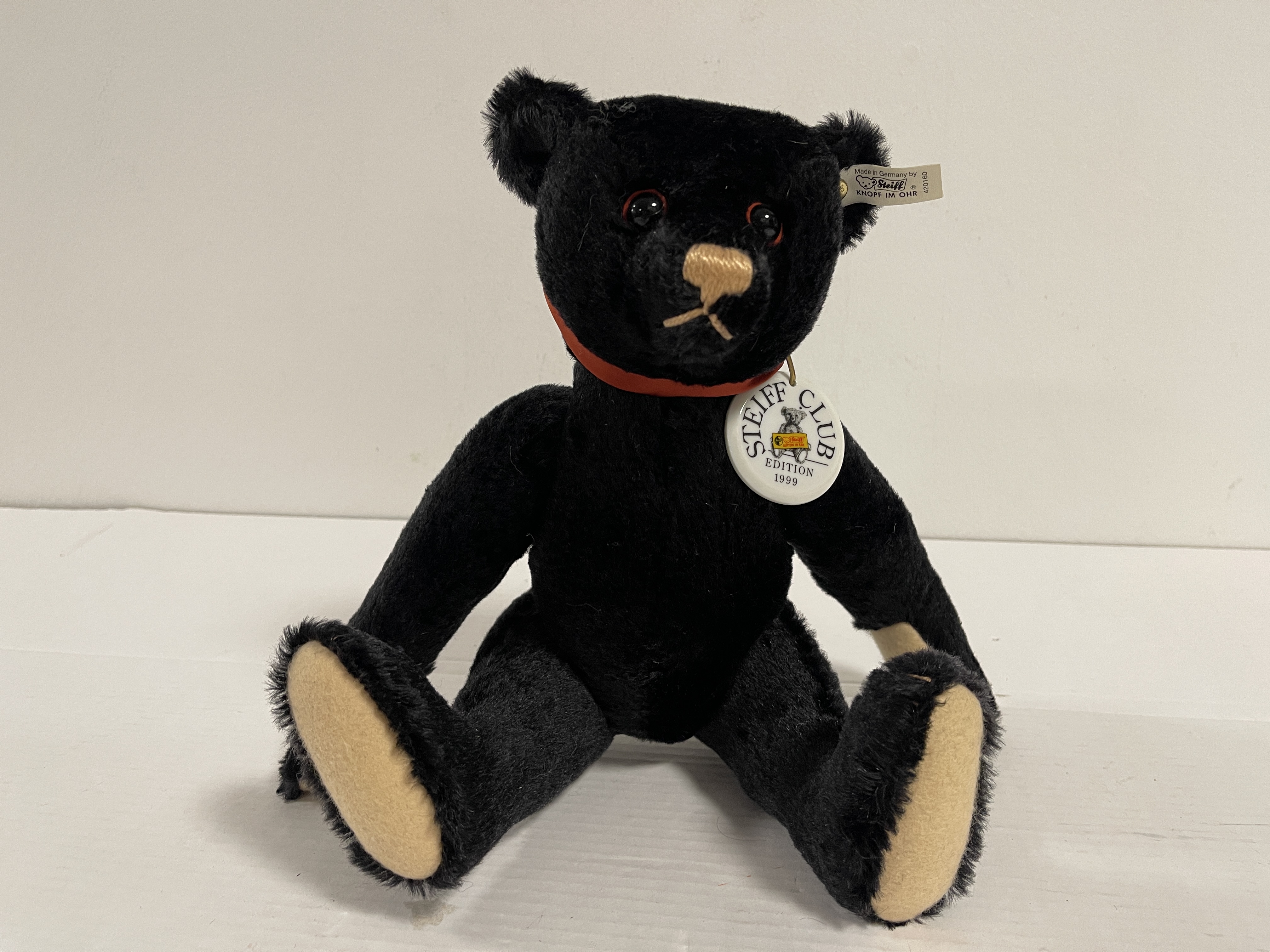  Steiff Tier Sammler Stofftier 420160 Club Teddy 1999 Bär. 35 cm Top Zustand 