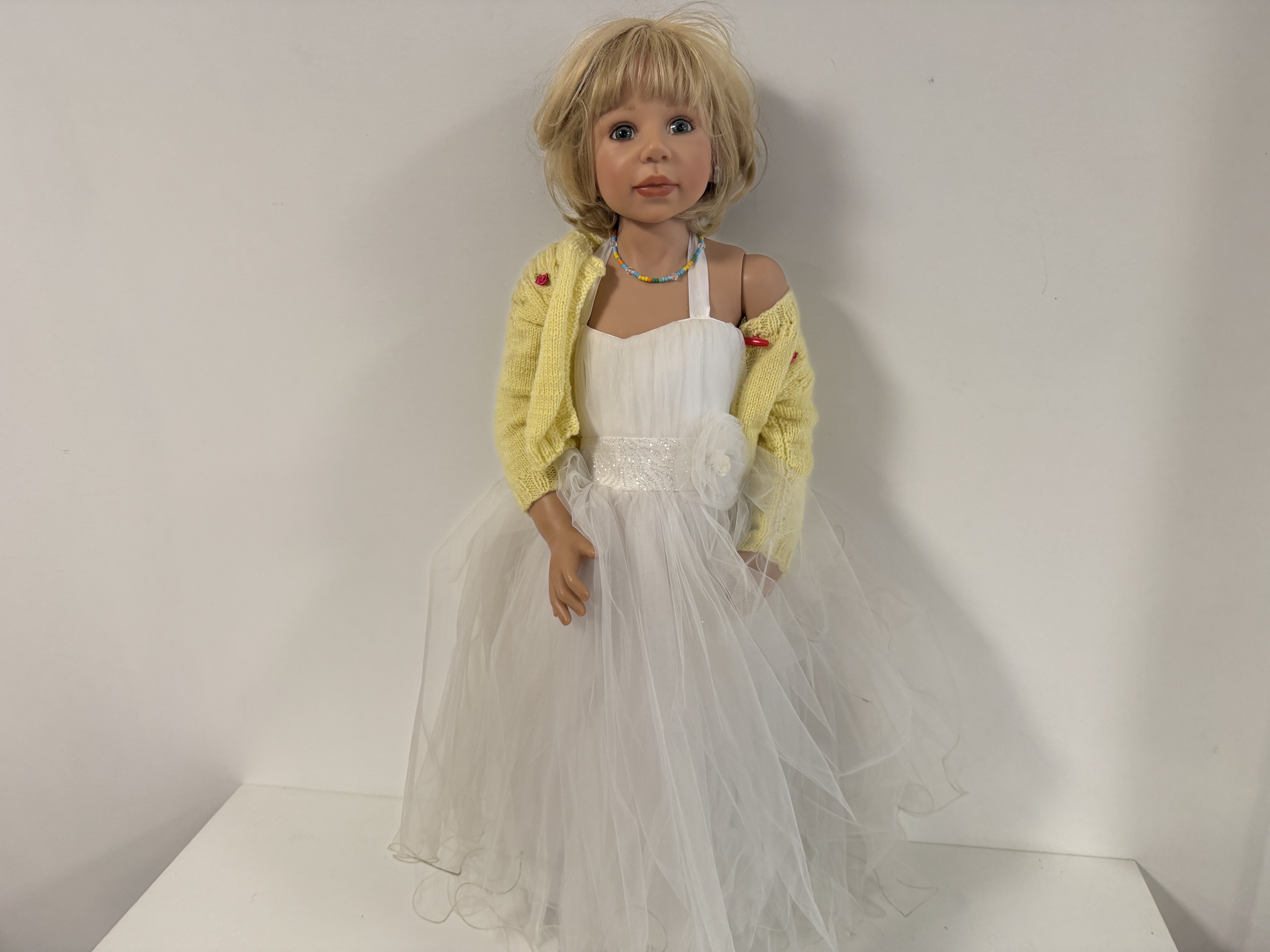 Monika Levenig Künstlerpuppe Vinyl Puppe 98 cm guter Zustand leicht Schmutzig 