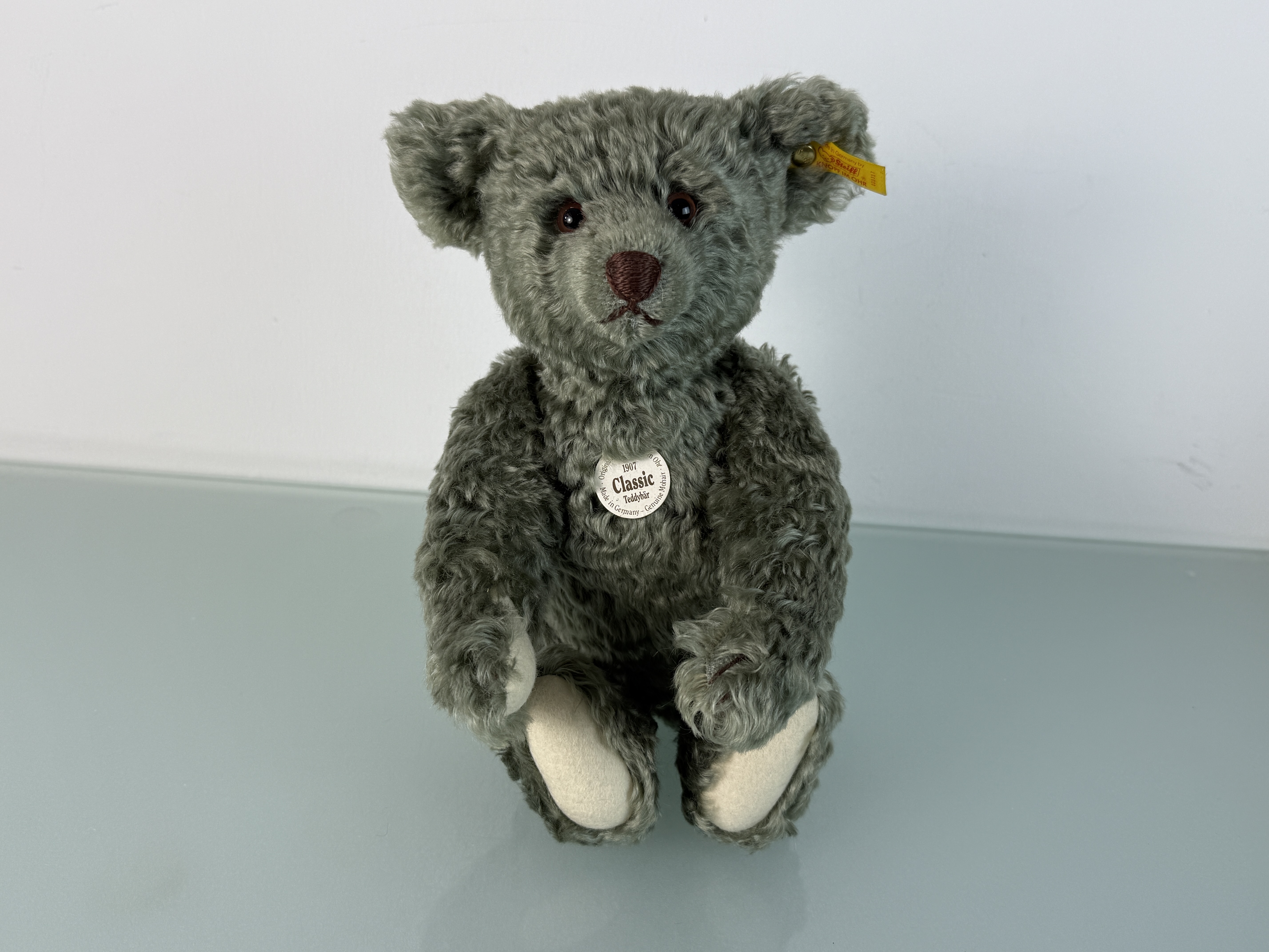 Steiff Tier 000317 Classic Teddy Bär Grün 35 cm. Top Zustand 