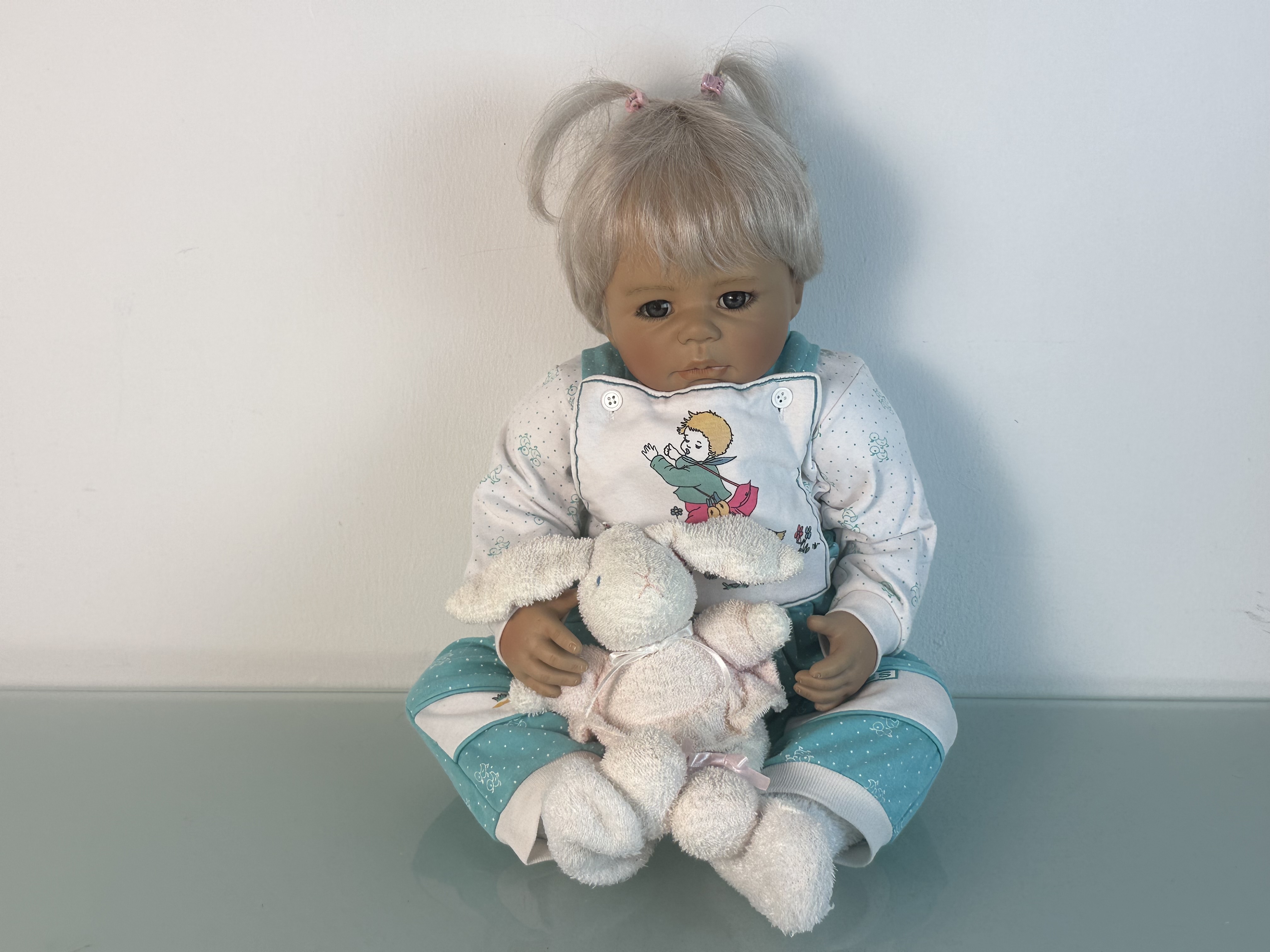 Künstlerpuppe Puppe Monika Levenig Porzellan Puppe 55 cm. Top Zustand