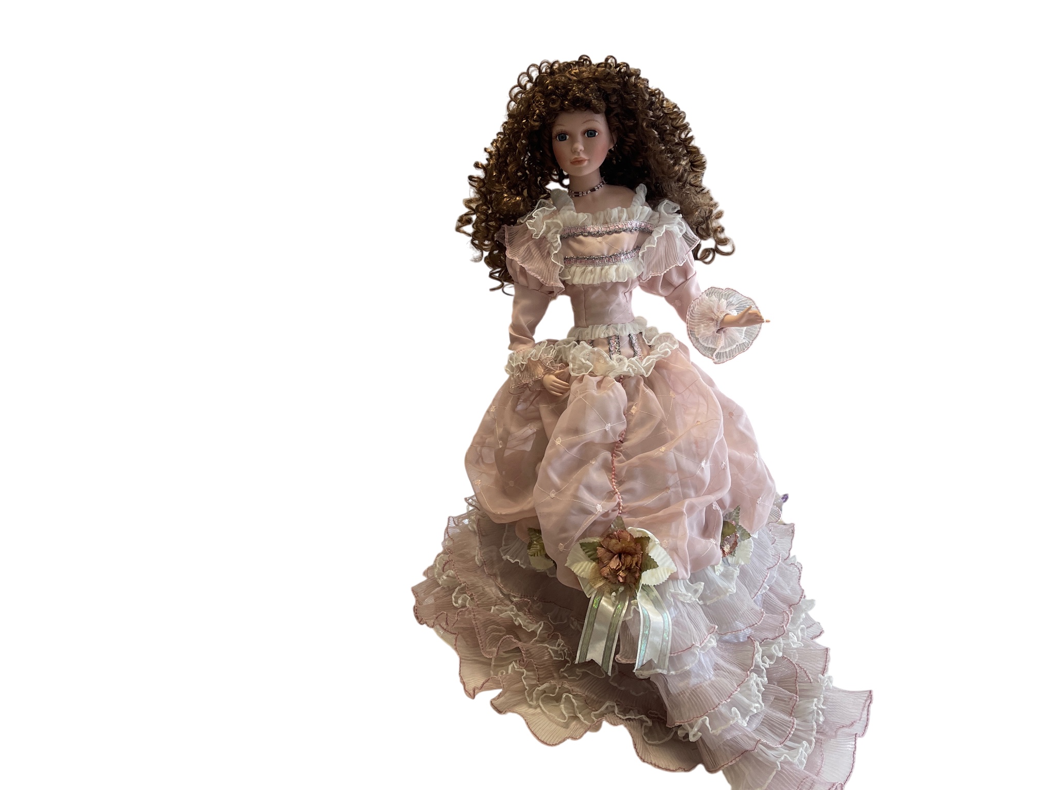 Künstlerpuppe Porzellan Puppe 62 cm. Top Zustand
