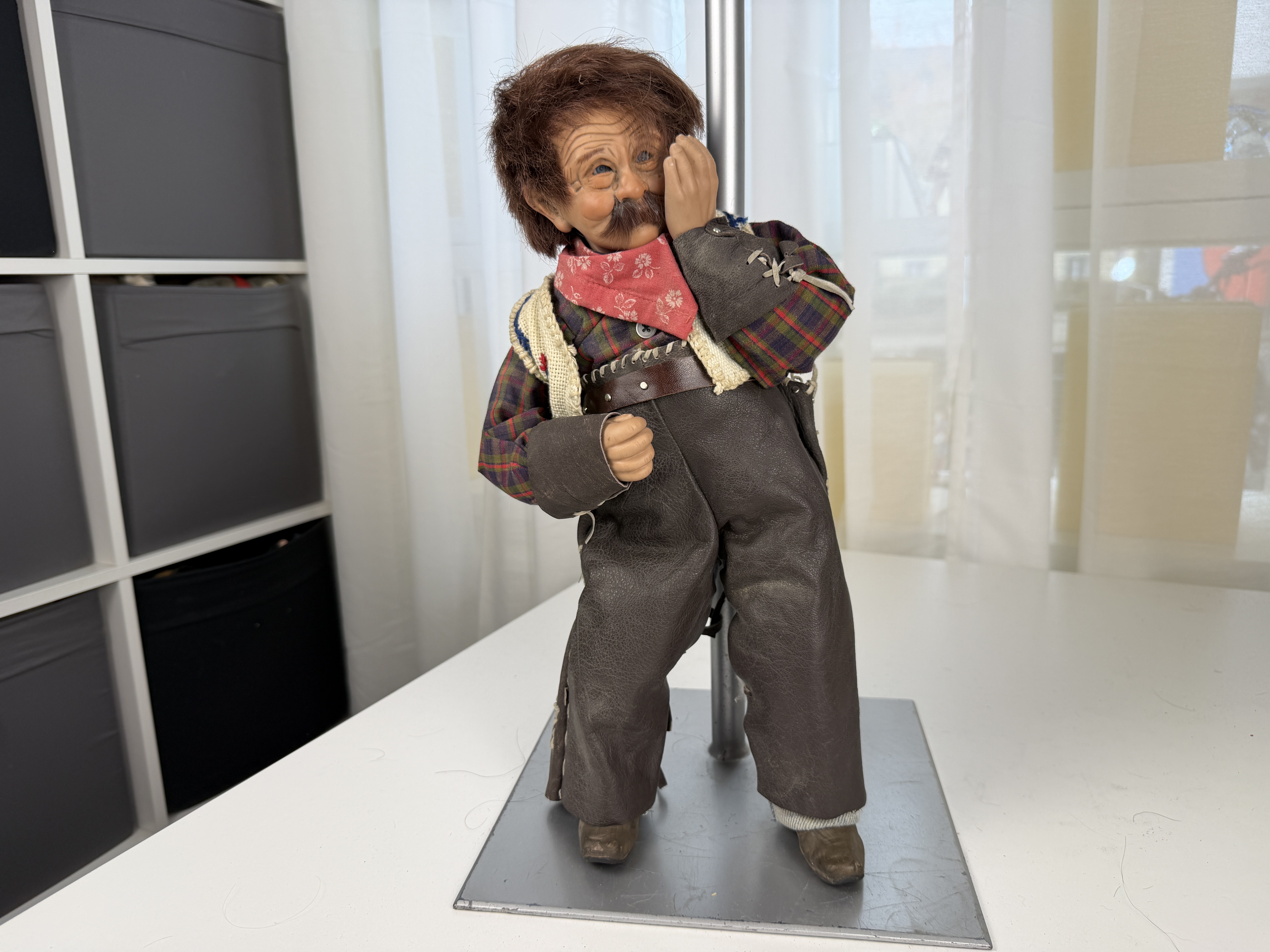 Künstlerpuppe Inge Enderle Porzellan Puppe 43 cm. Top Zustand 