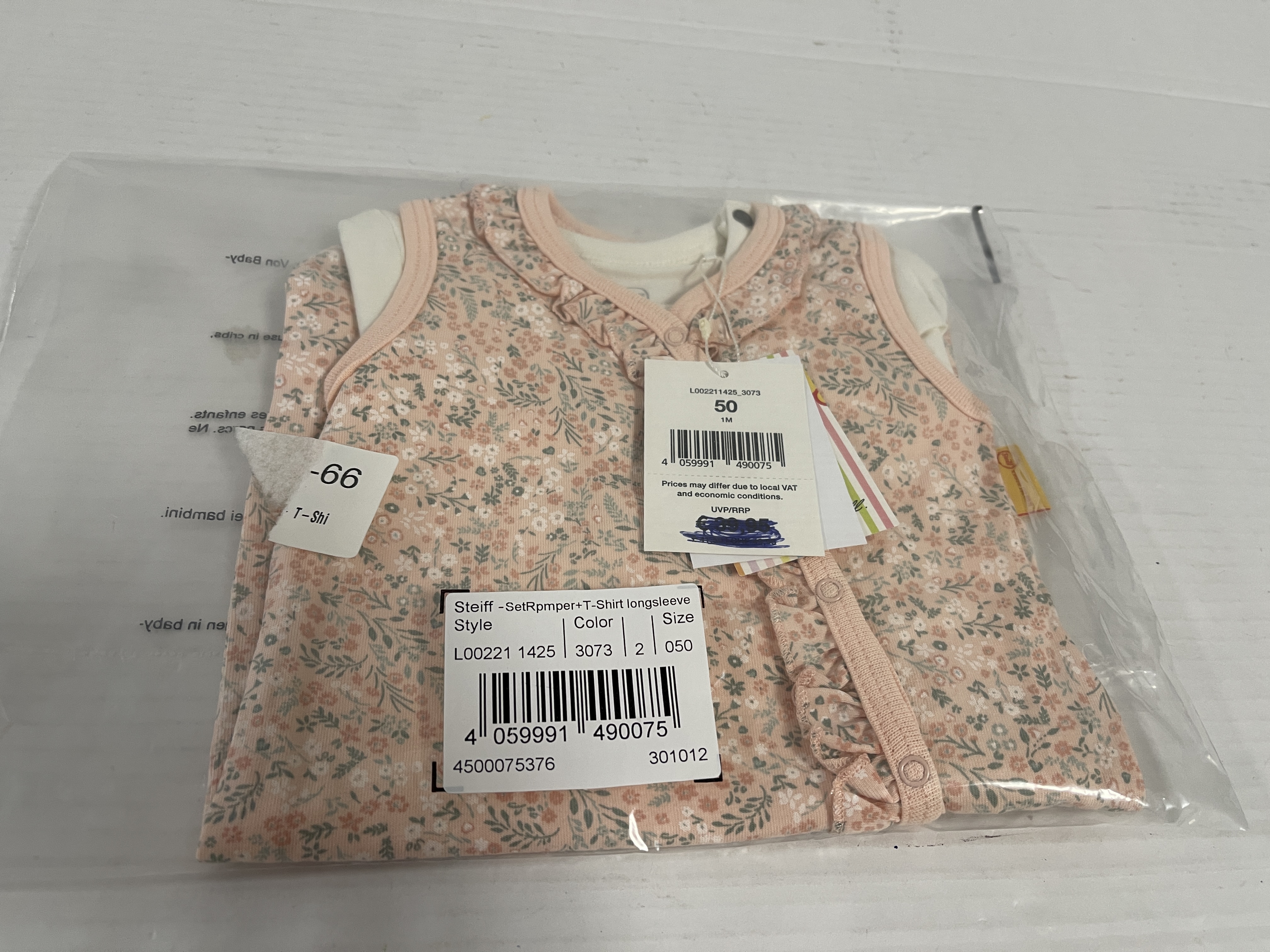 Steiff Baby Bekleidung Strampler set für Mädchen Größe 50 - Top Zustand 