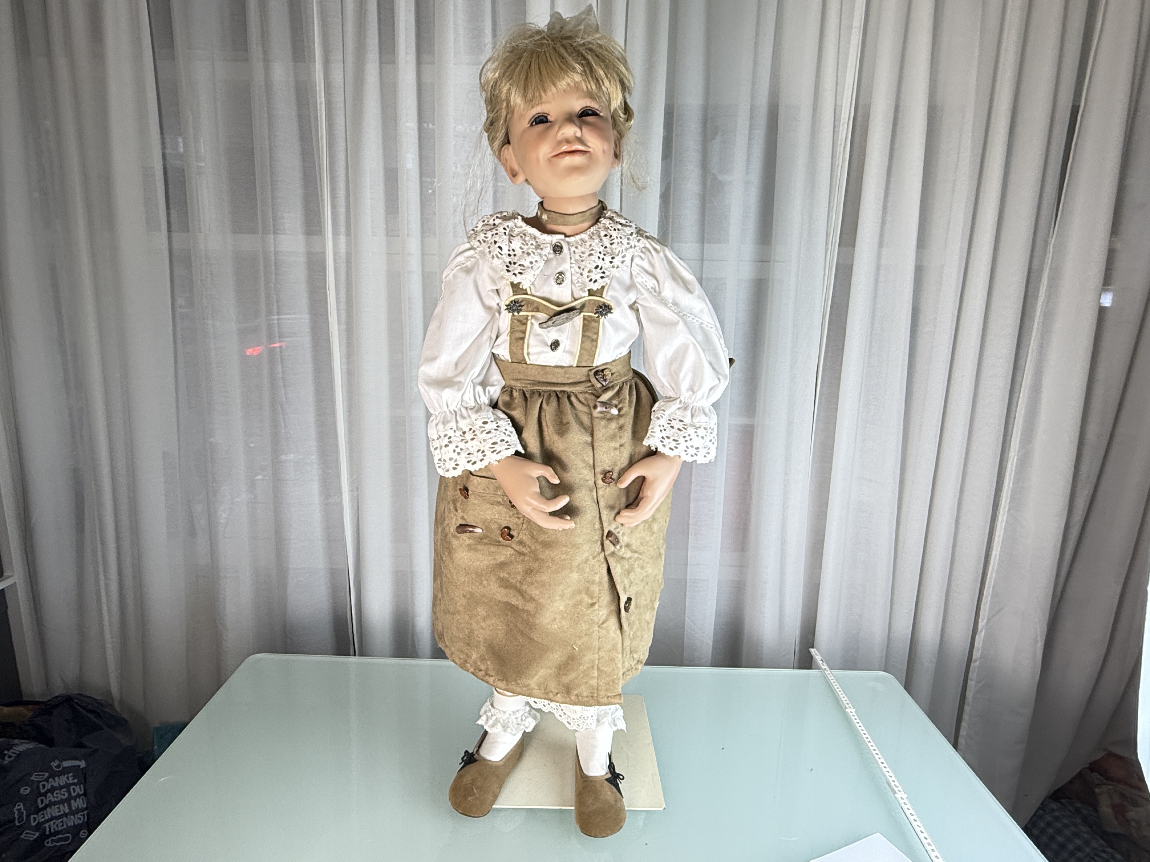 Künstlerpuppe Susan Lippl Vinyl Puppe 94 cm Top Zustand siehe Fotos 