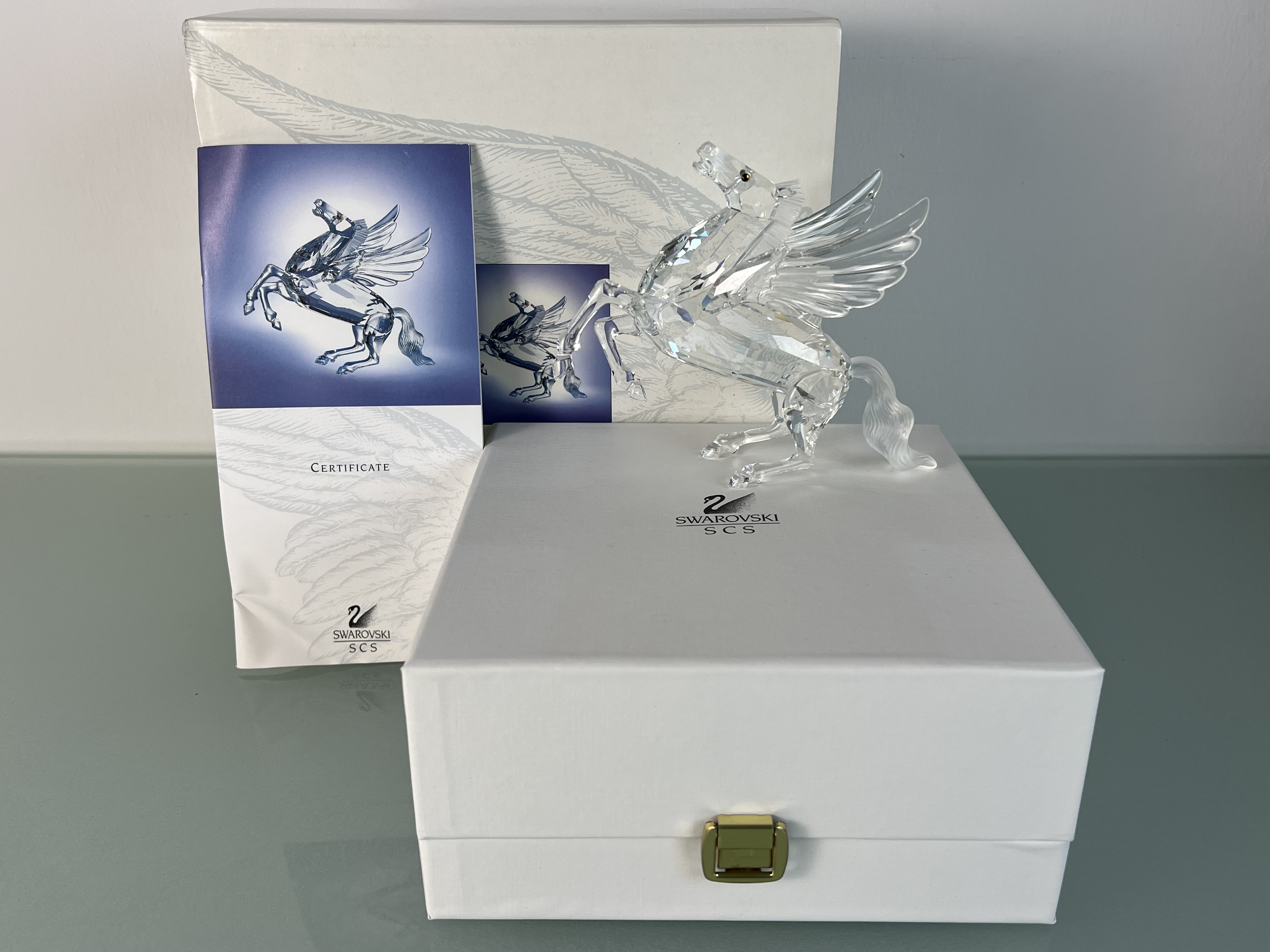 Swarovski Figur Kristall 216327 Jahresfigur Pegasus 12,5 cm. Ovp & Zertifikat. Top Zustand 