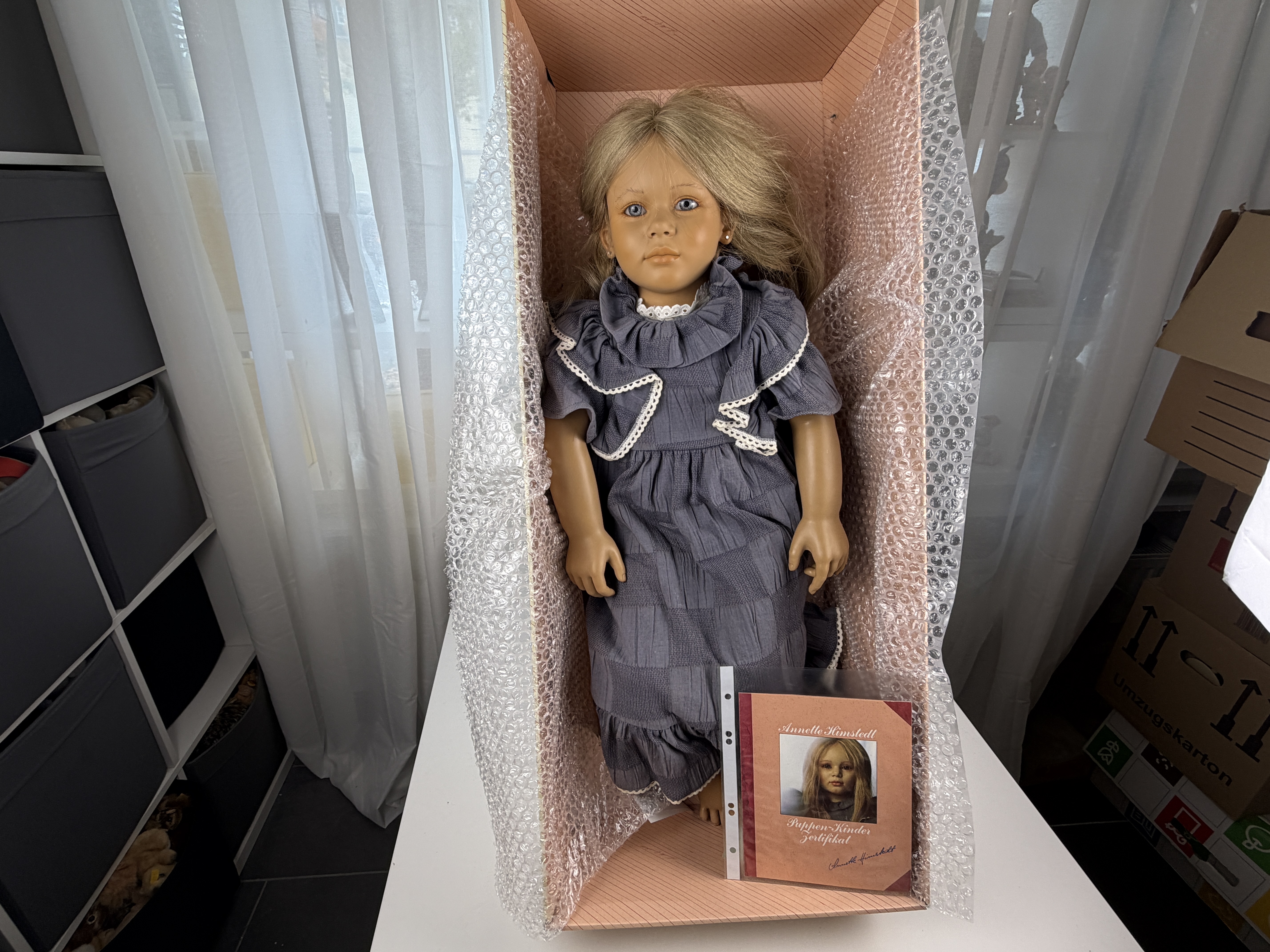 Künstlerpuppe Annette Himstedt Puppe Malin 80 cm. Top Zustand