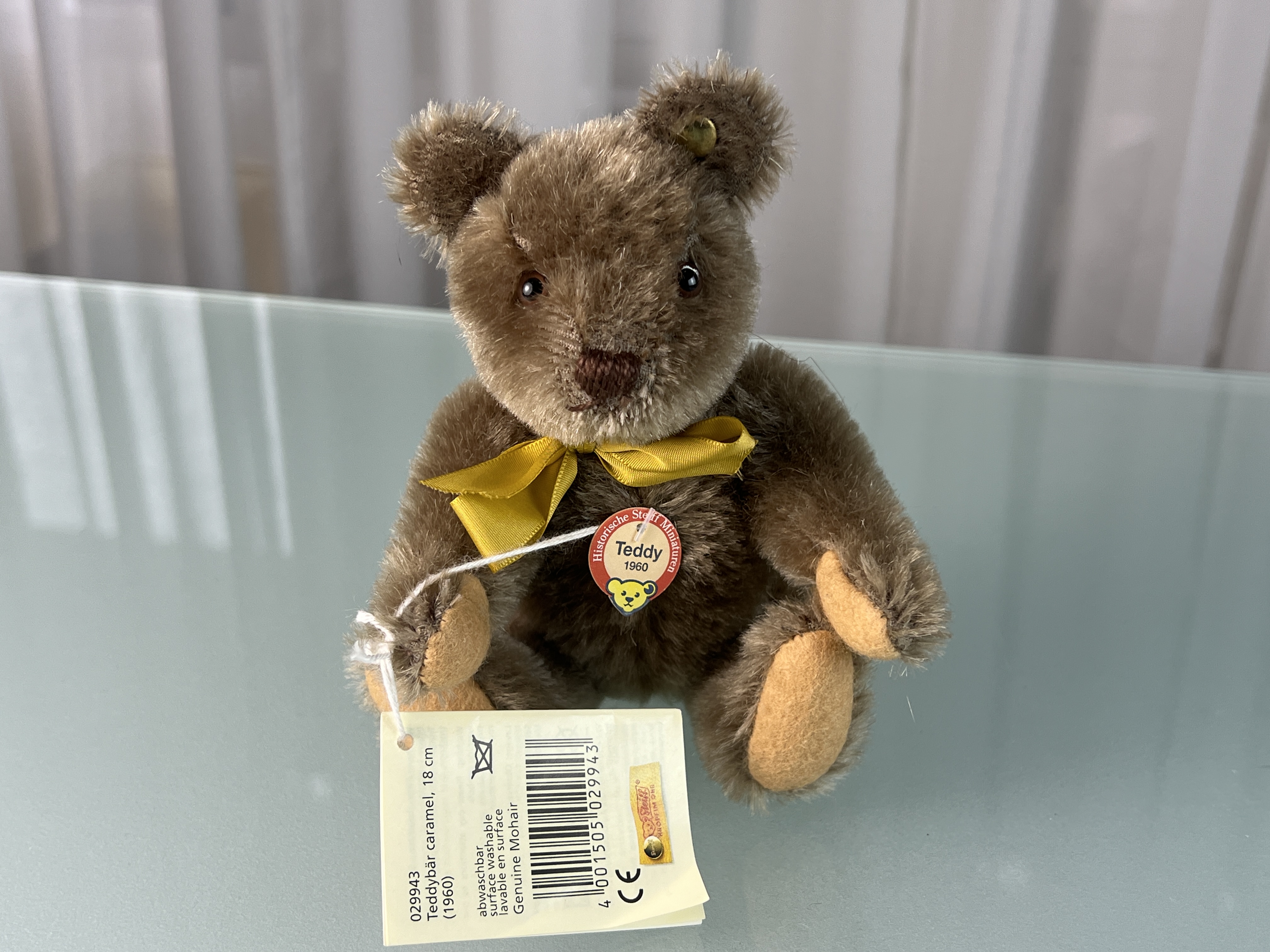 Steiff Tier 029943 Teddy Bär Caramel 18 cm. Top Zustand