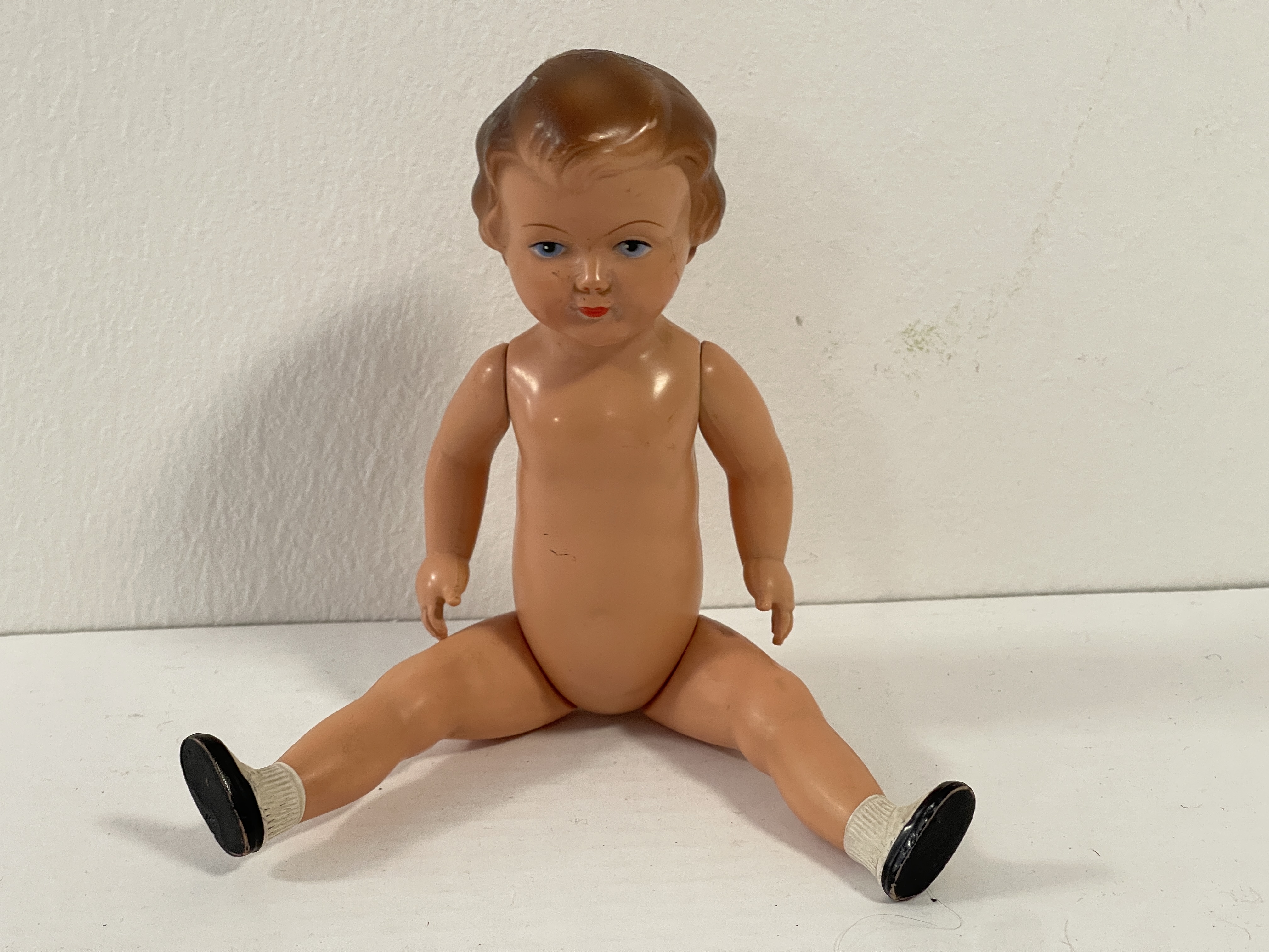 Künstlerpuppe alte Sammler Zelluloid Puppe 22 cm Zustand siehe Fotos 