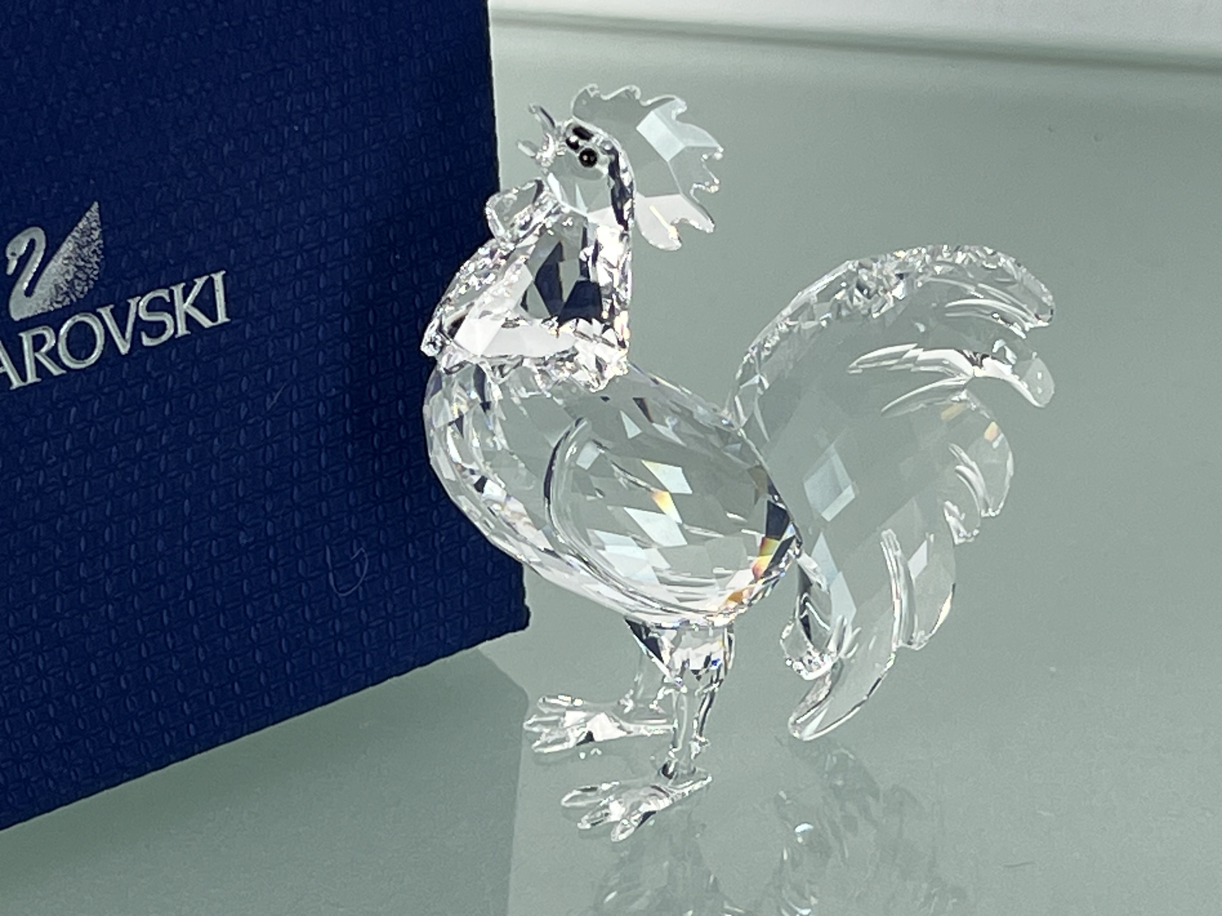 Swarovski Figur 5135943 Hahn Rooster groß 7.4 cm. Ink. Kiste & Zertifikat. Top Zustand