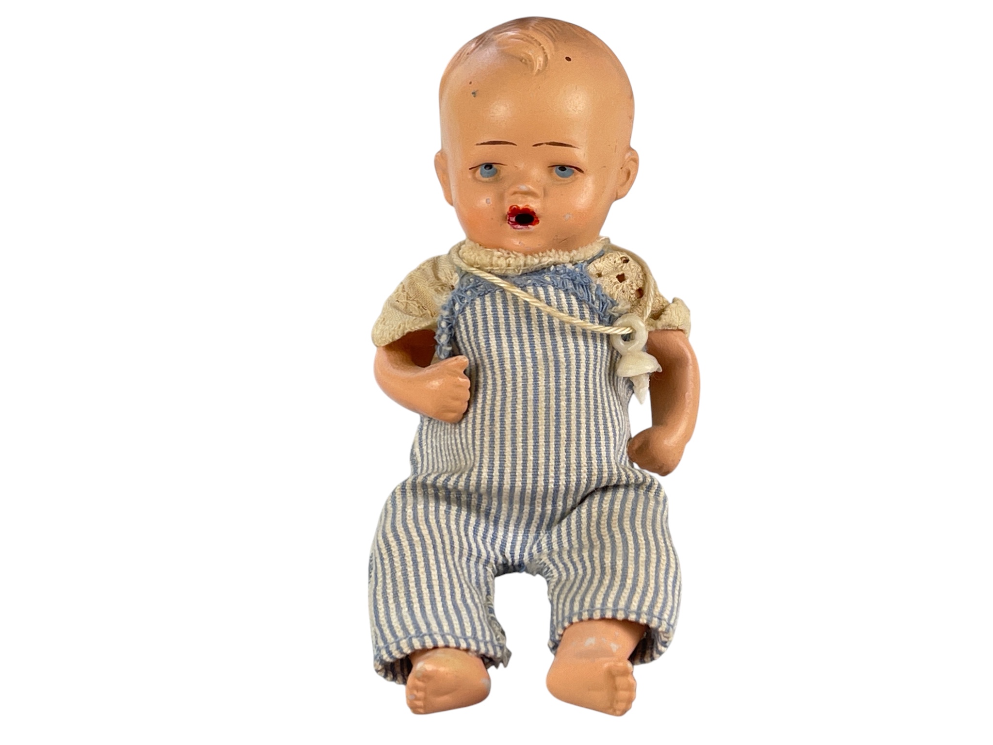 Alte Puppe Sammler Porzellan Kopf Puppe Puppe 11,5 cm. Zustand siehe Fotos 