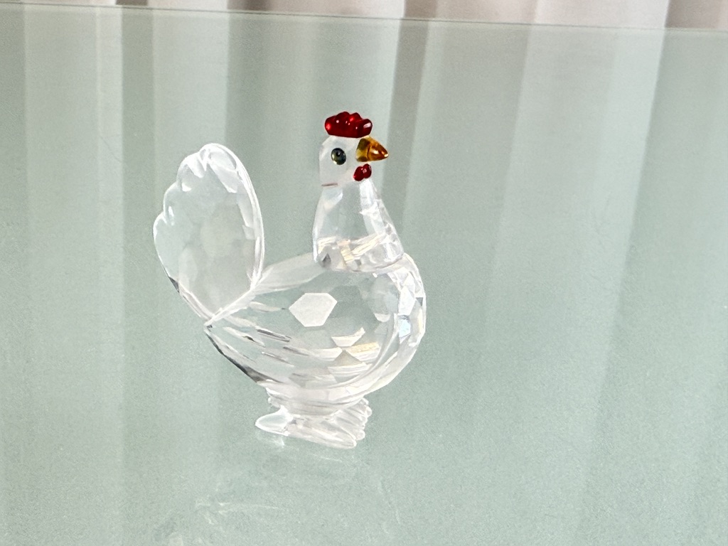  Swarovski Figur 608721 Kristall Henne 4,5 cm Top Zustand