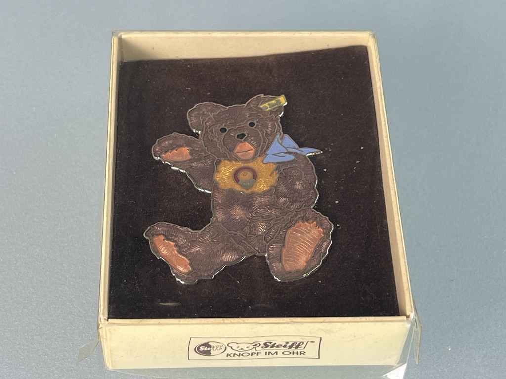 Steiff Pin Anstecker Teddy Bär 5 cm. Top Zustand   