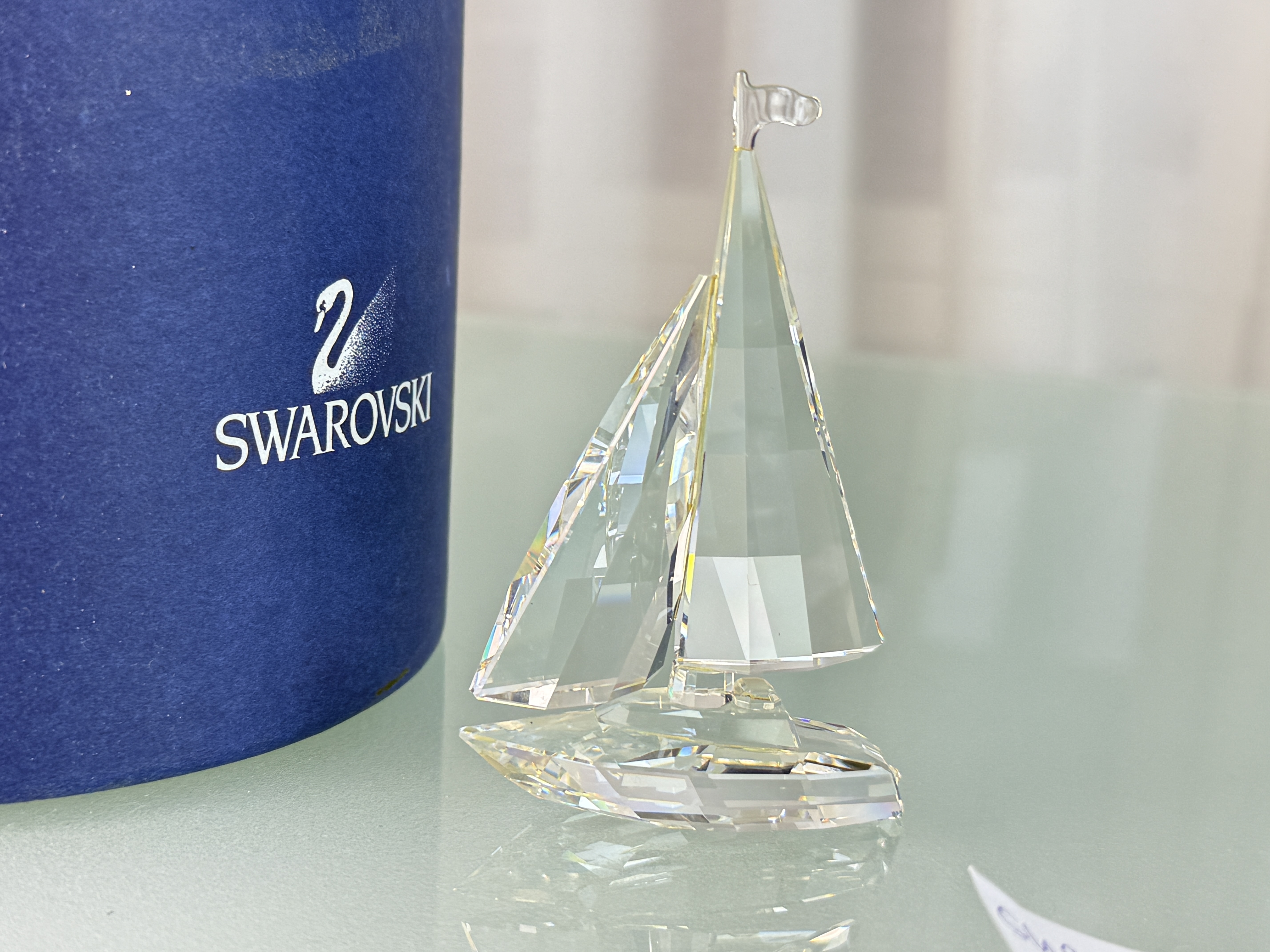 Swarovski Figur Kristall 183269 Segelboot 10 cm. Ovp & Zertifikat. Top Zustand