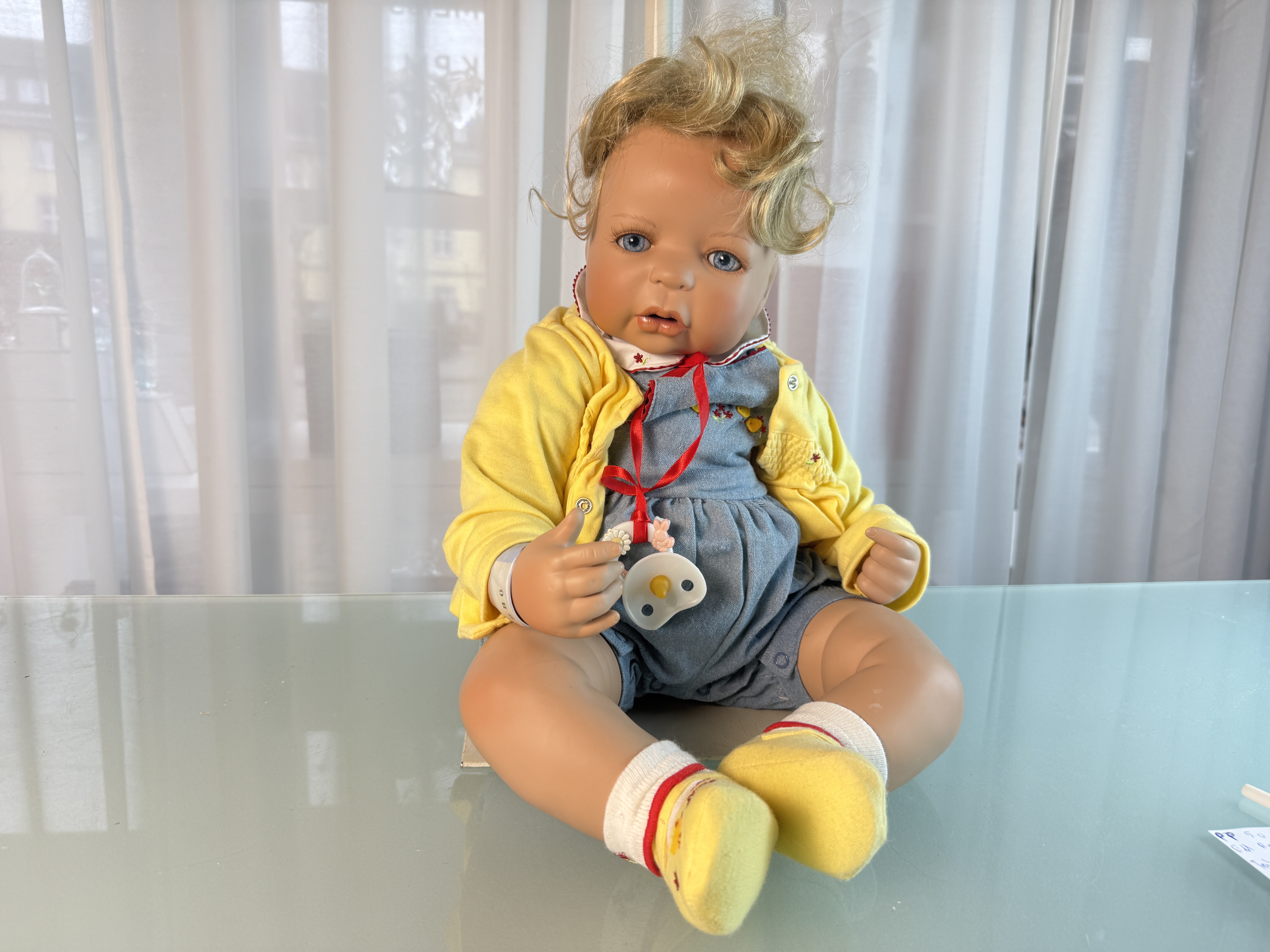 Künstlerpuppe Inge Tenbusch Sammler Porzellan Puppe 58 cm. Top Zustand  