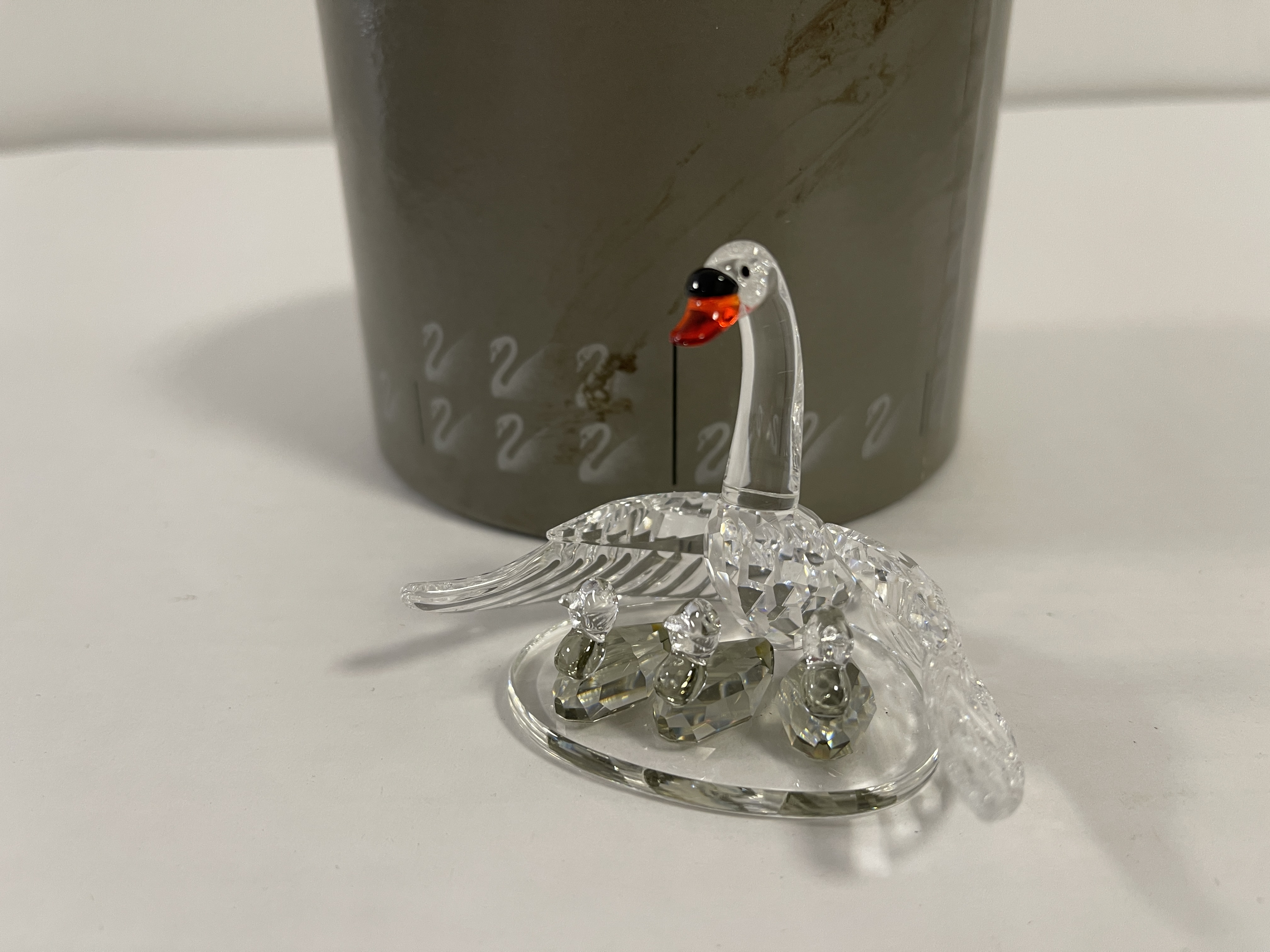  Swarovski Figur 243373 Schwan Familie. ca. 7,5 cm. Ovp & Zertifikat Top Zustand 