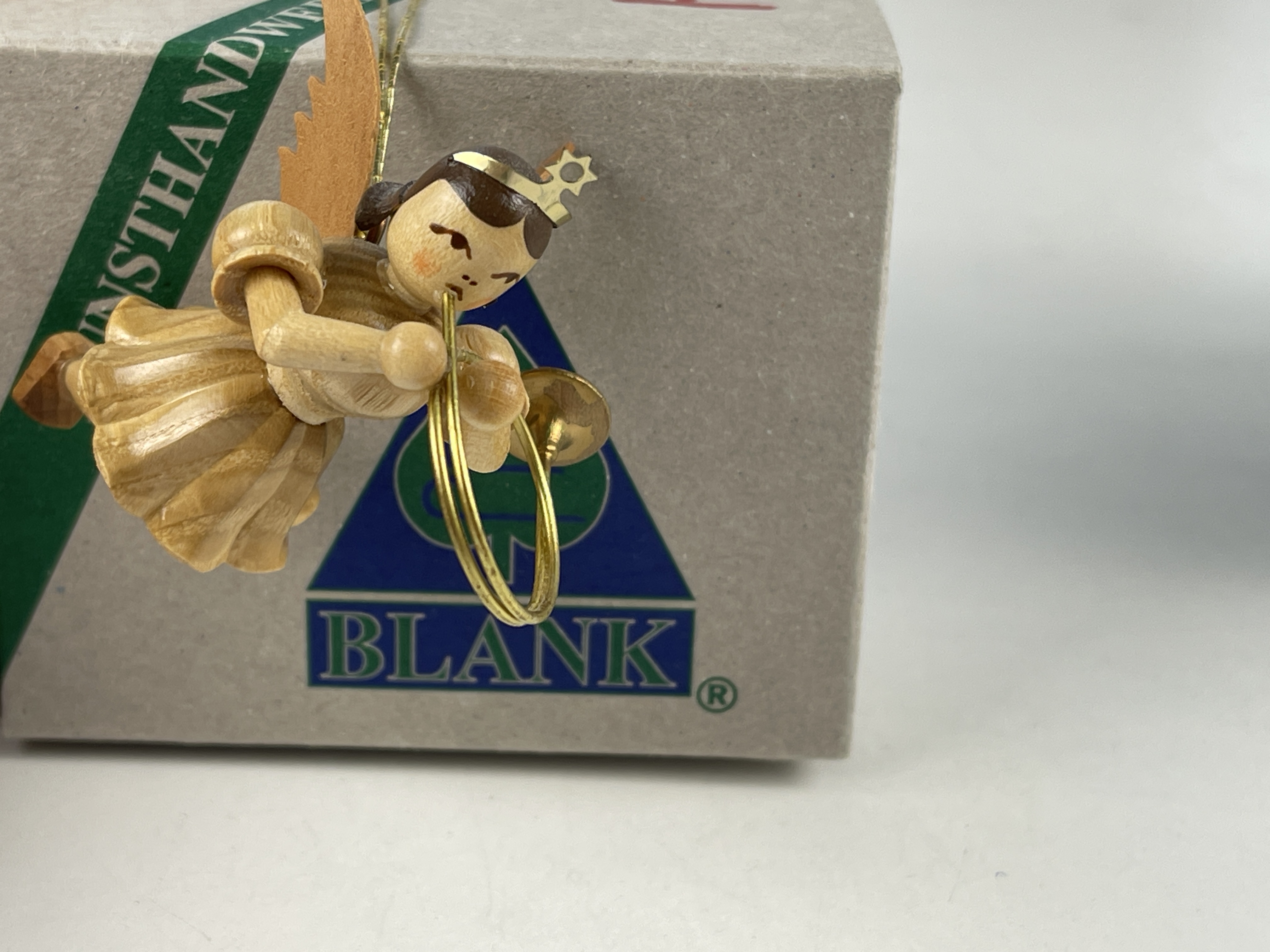 Erzgebirge Blank Figur Engel Ornament 5,5 cm. Top Zustand OVP   