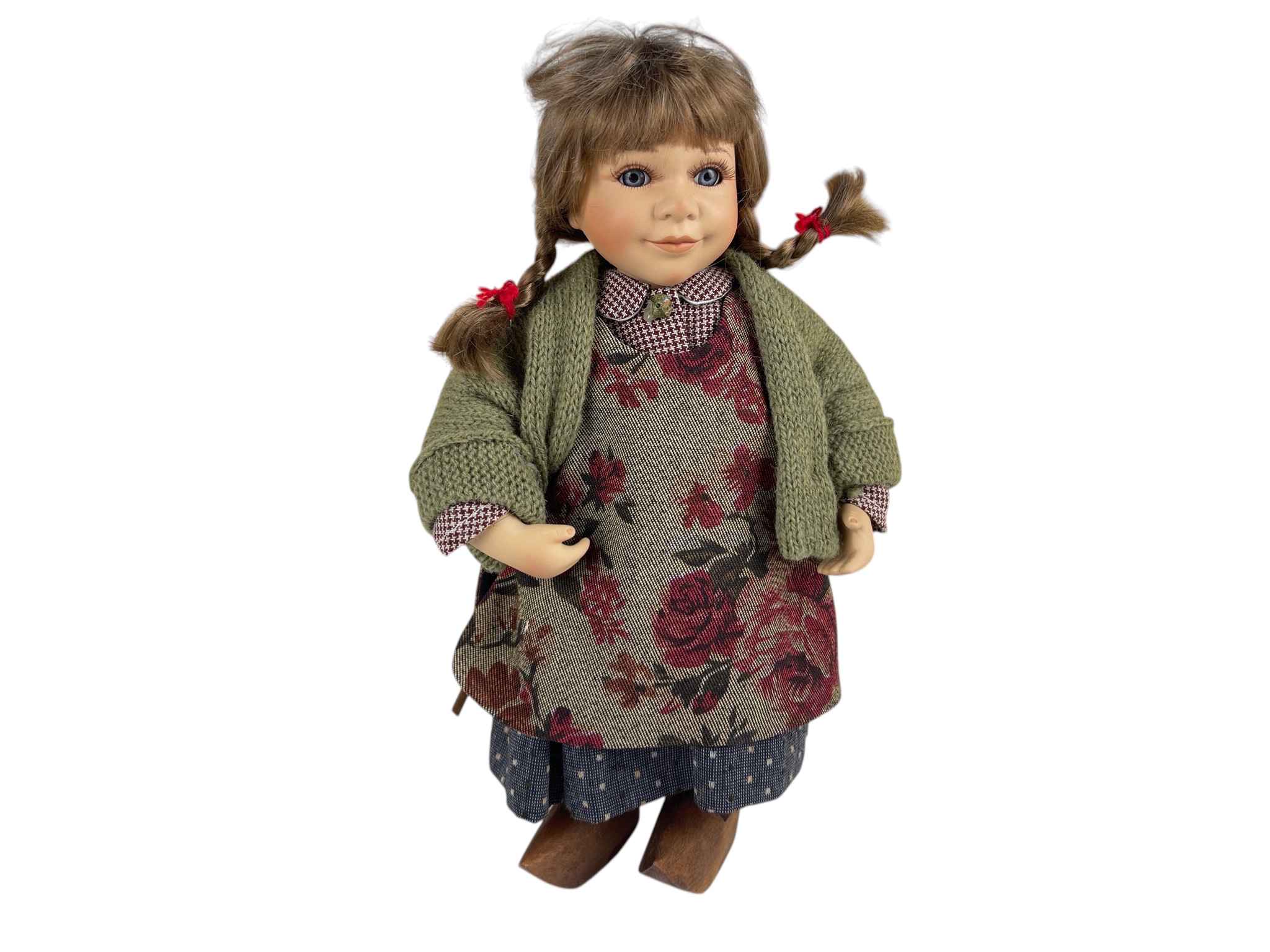 Künstlerpuppe Brigitte Frigast Porzellan Puppe 25 cm Top Zustand    