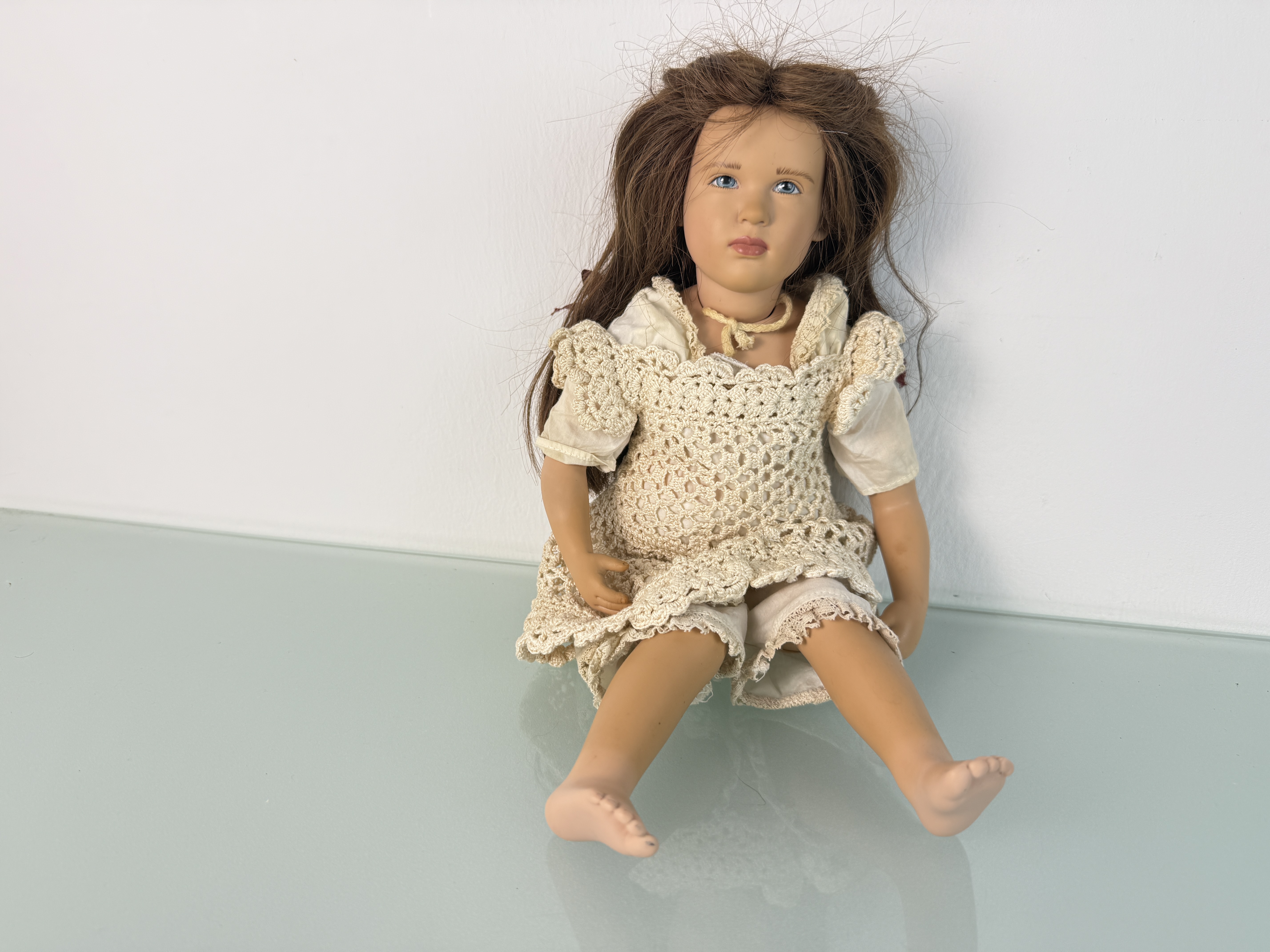 Künstlerpuppe Götz Sabine Esche Vinyl Puppe 40 cm. Top Zustand