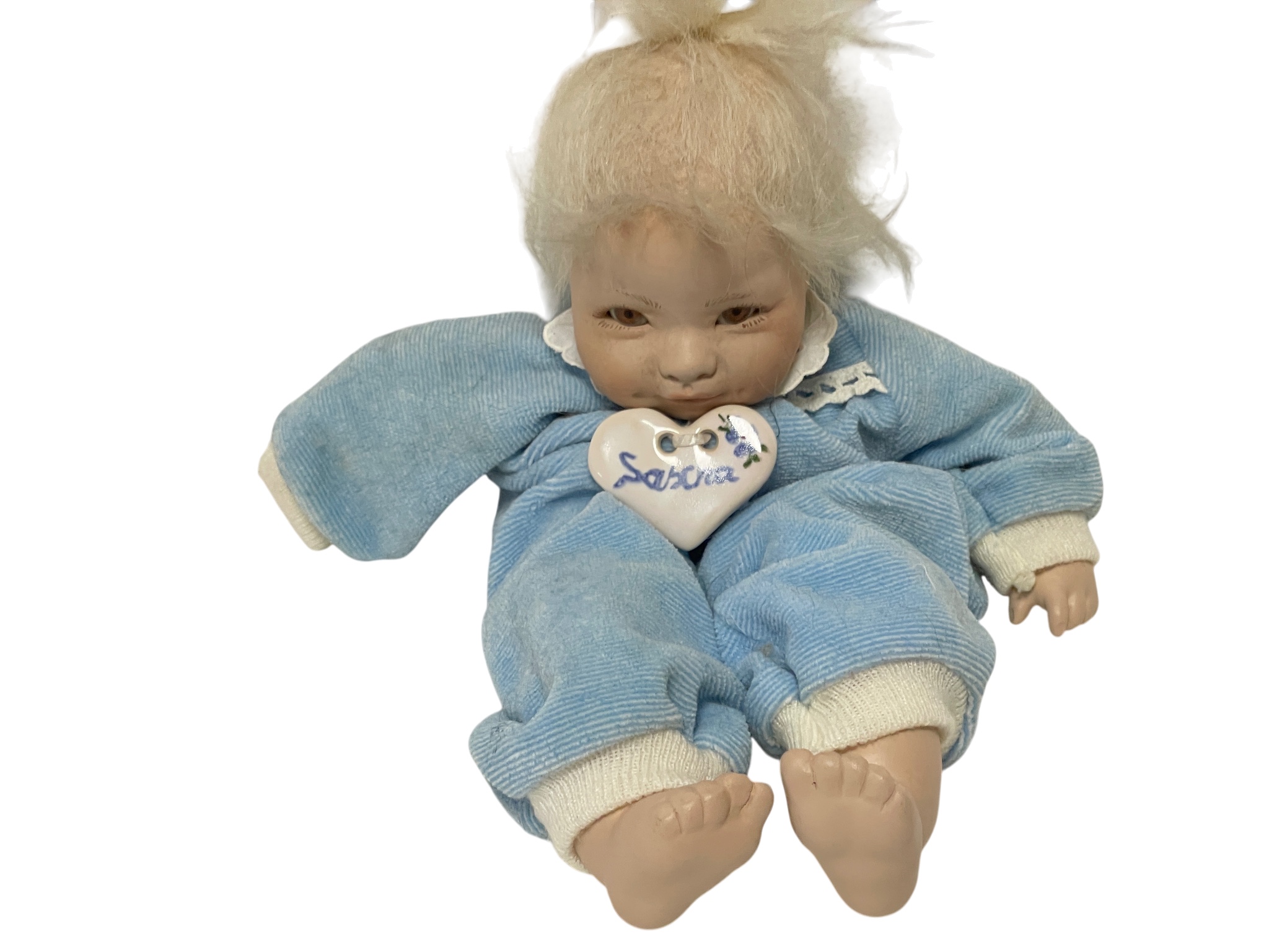 Künstlerpuppe Porzellan Puppe 30 cm Zustand siehe Fotos Kopie