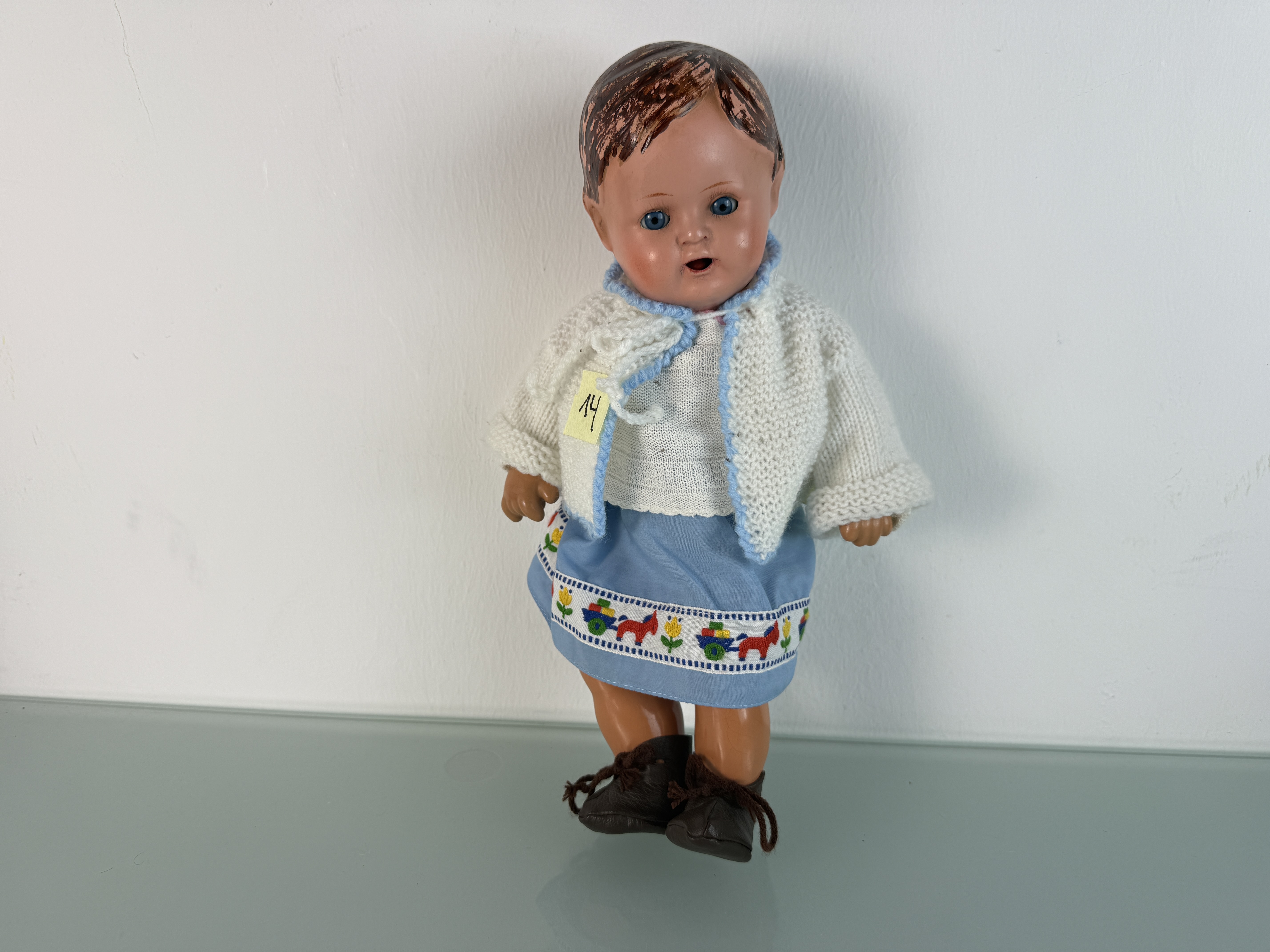 Künstlerpuppe alte Puppe 36 cm Zustand Siehe Fotos.   