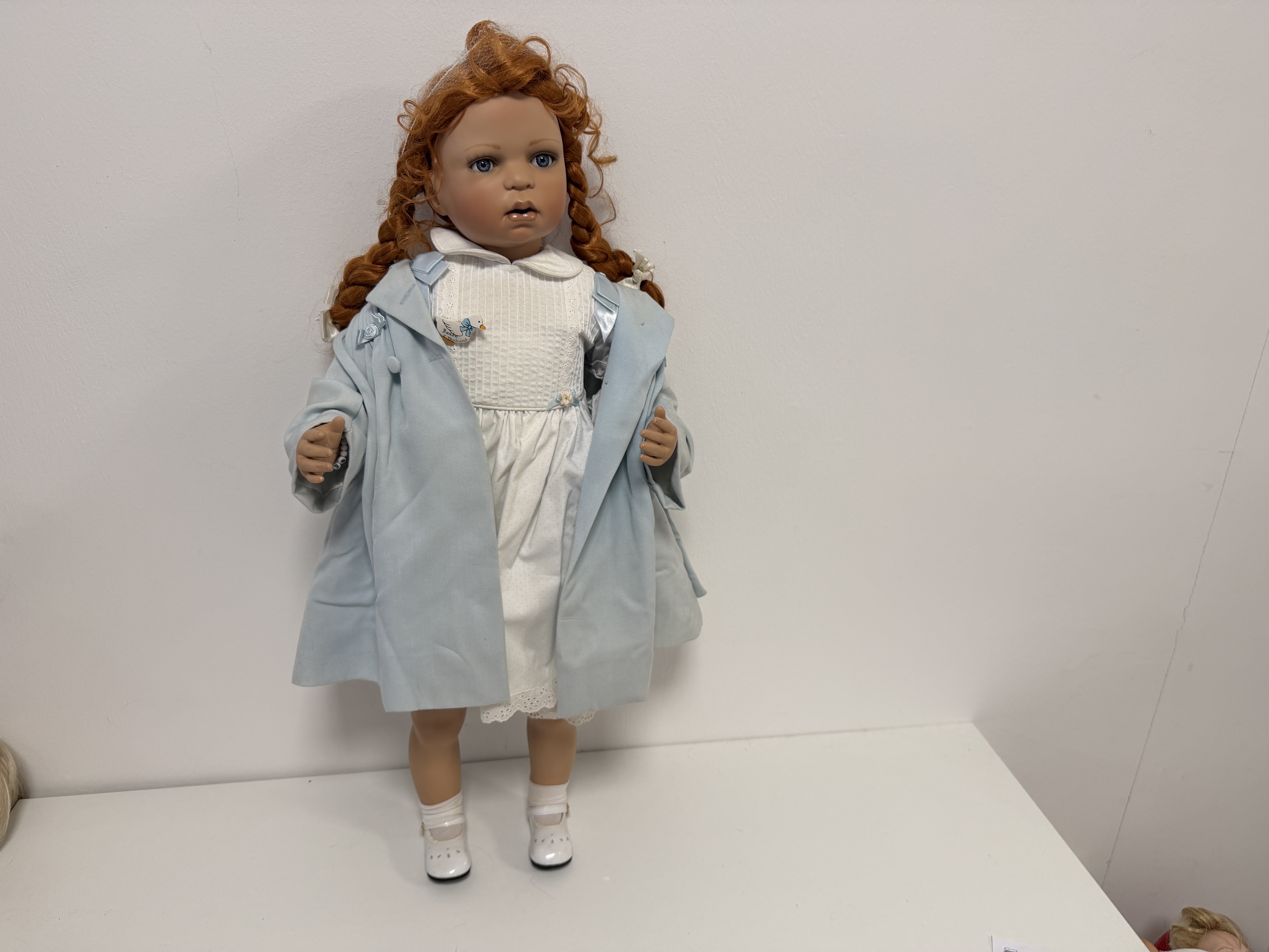 Inge Tenbusch Künstlerpuppe Porzellan Puppe 83 cm. Top Zustand. 