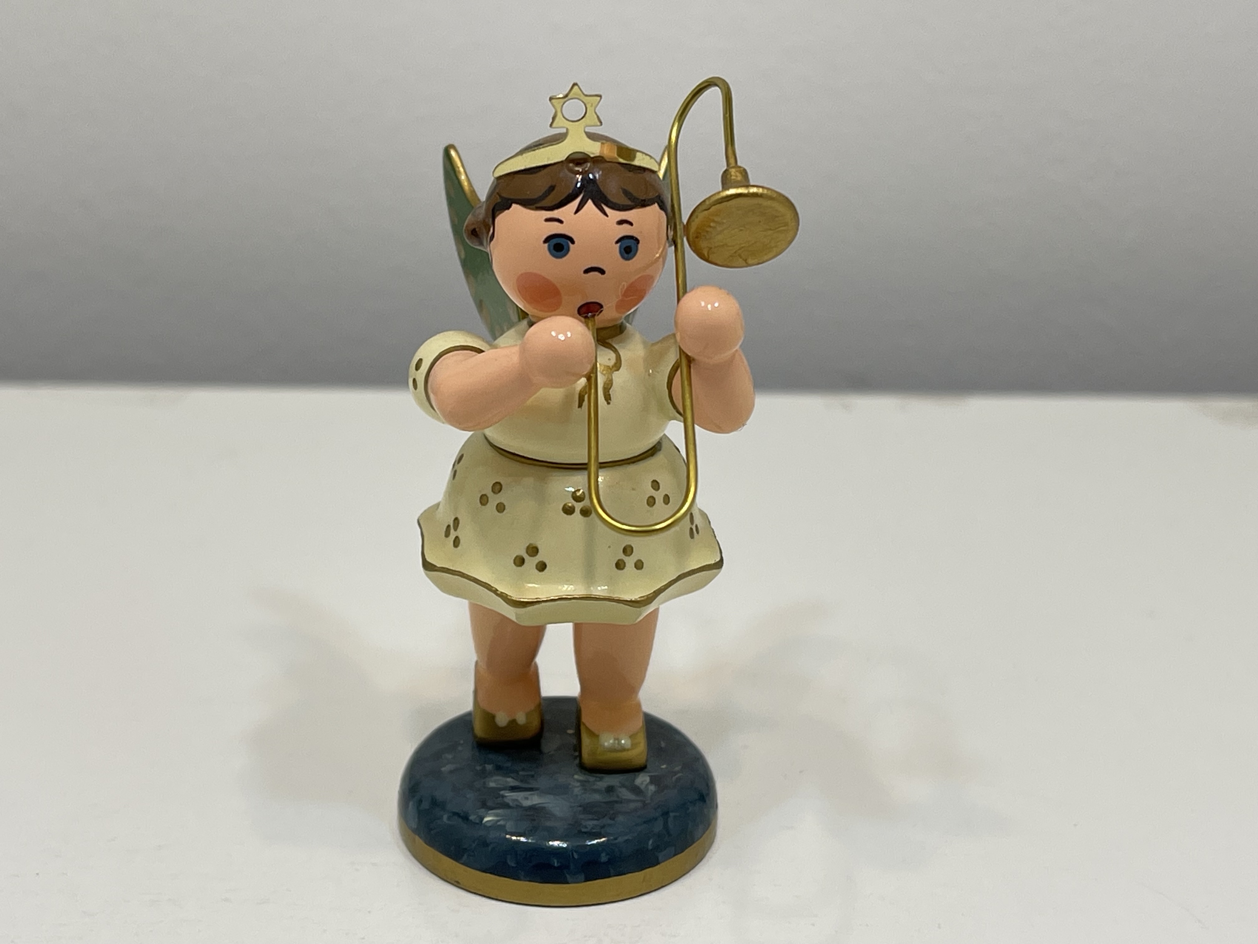 Erzgebirge Sammler Figur Engel Hubrig 7 cm. Top Zustand   