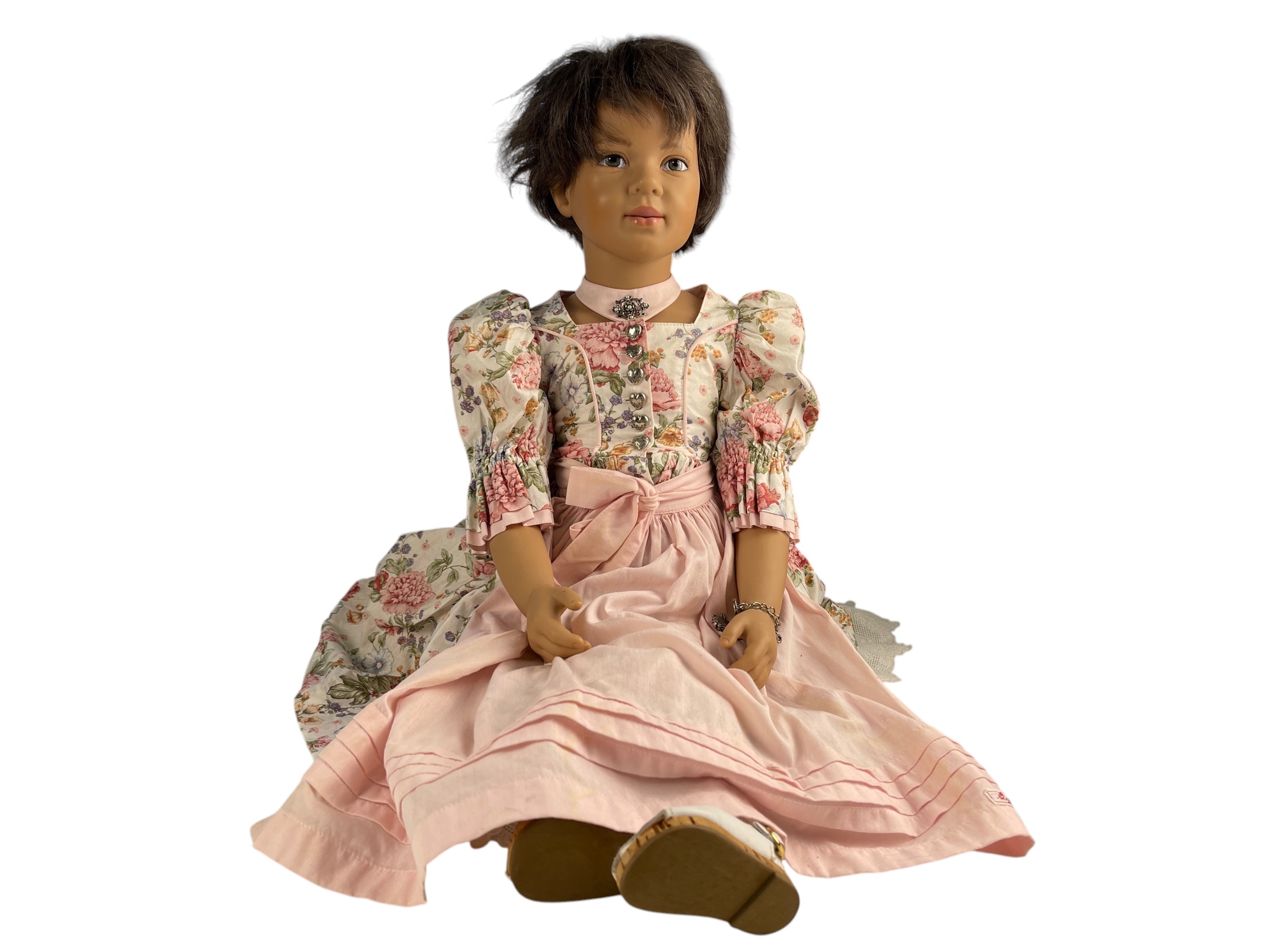 Sigikid Ilse Wippler Künstlerpuppe Vinyl Puppe 72 cm. leicht schmutzig