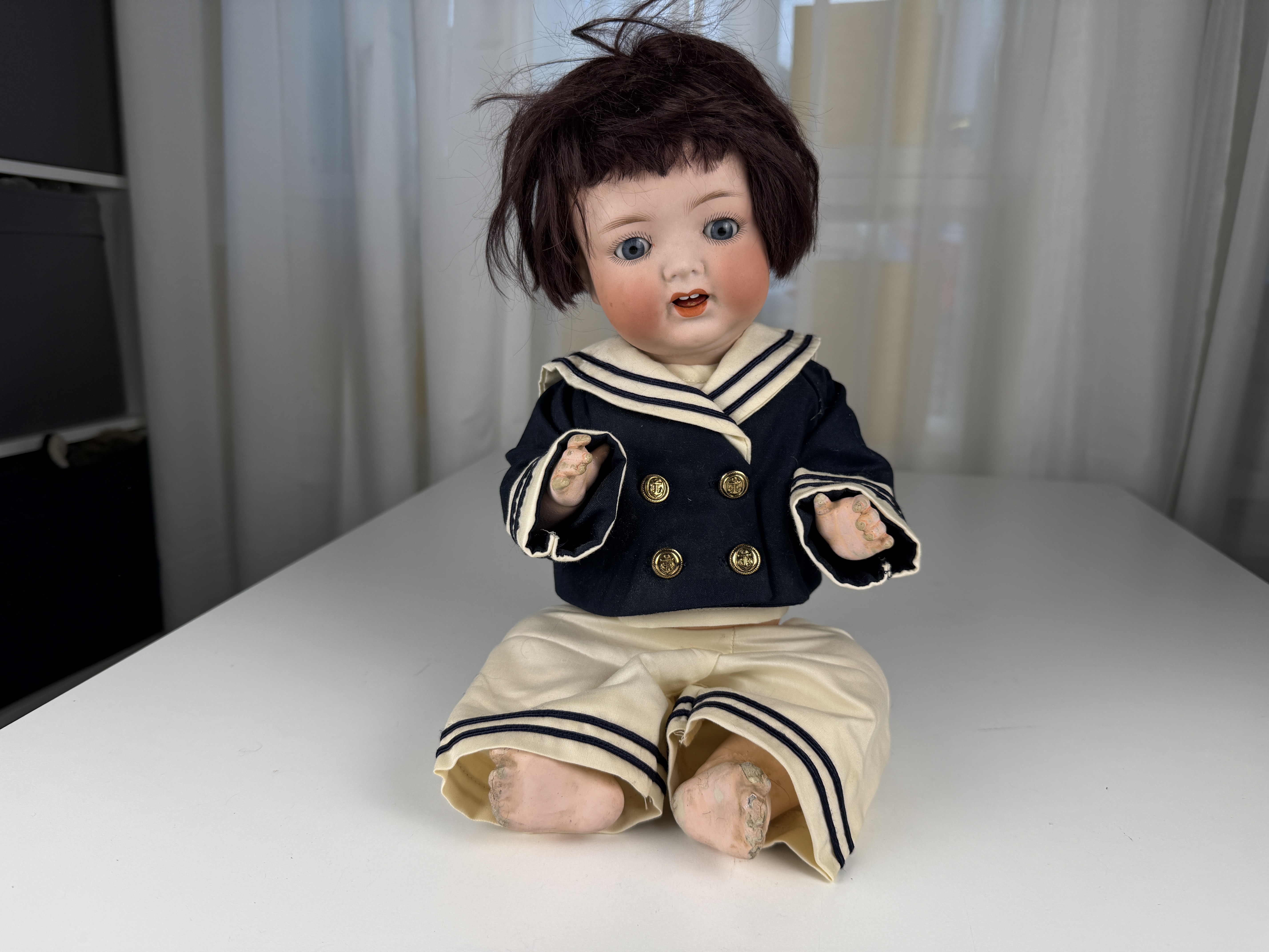 Künstlerpuppe Heubach Köppelsdorf Puppe 42 cm. Zustand Siehe Foto 