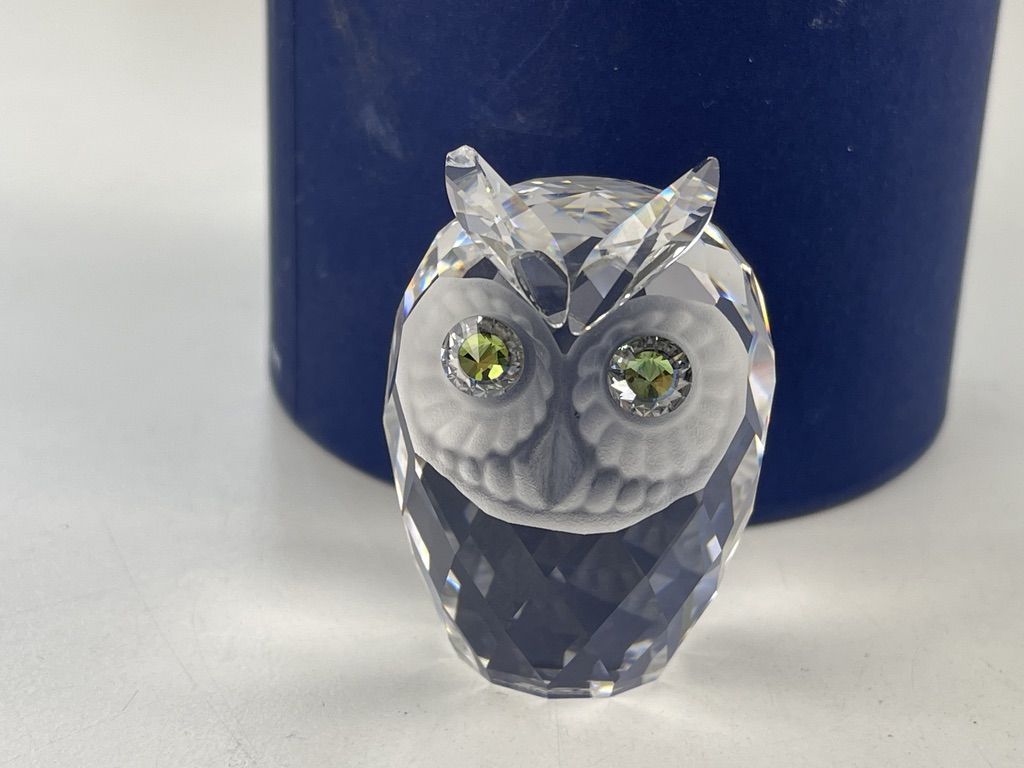 Swarovski Figur Kristall 046000 Eule 5,3 cm. Ovp - Zertifikat - Top Zustand