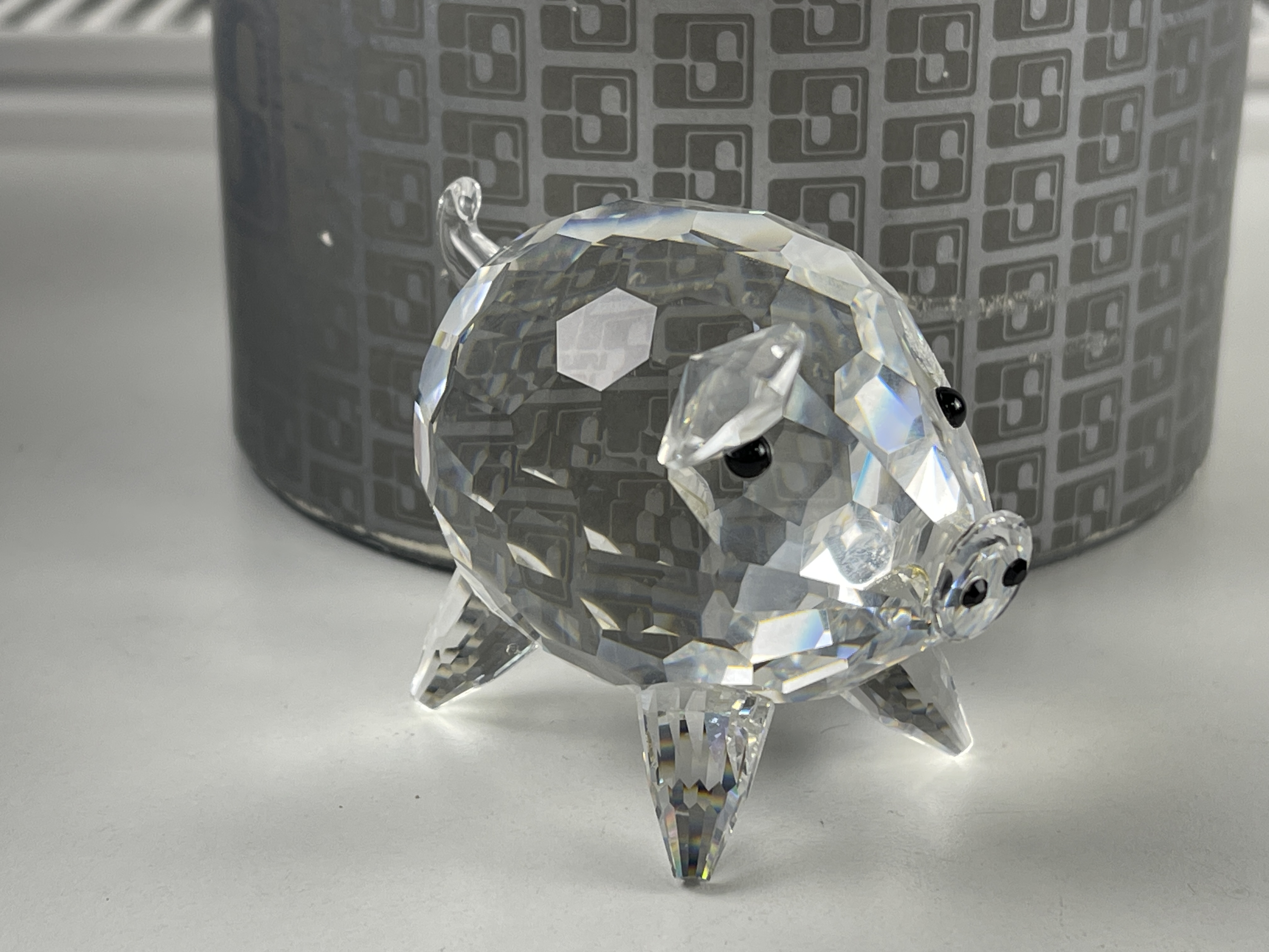 Swarovski Figur Kristall 011846 Schwein Groß 7,5 cm. Ovp + Zertifikat + Defekt