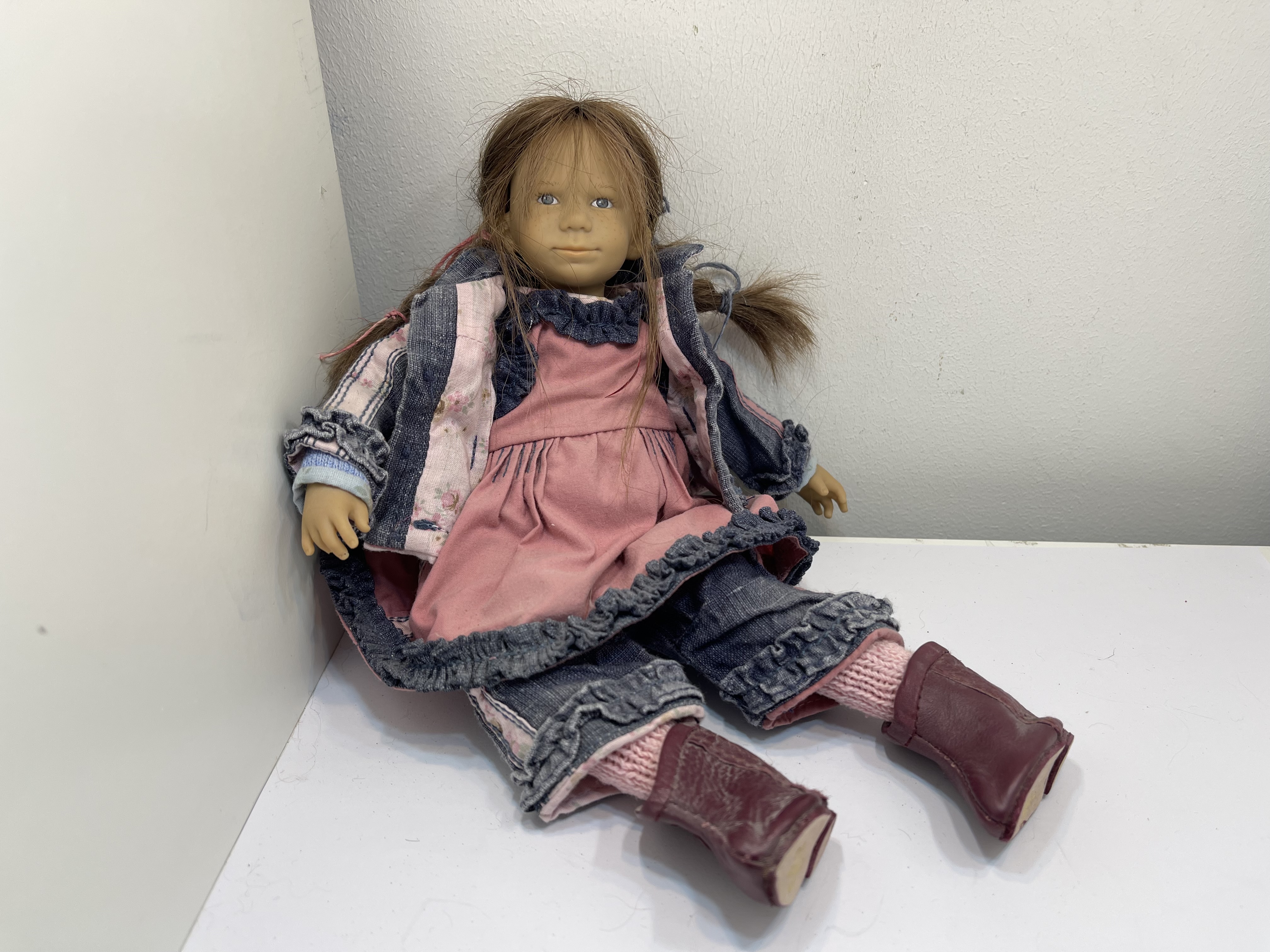 Künstlerpuppe Annette Himstedt Vinyl Puppe Club Mini 28 cm. Top Zustand  